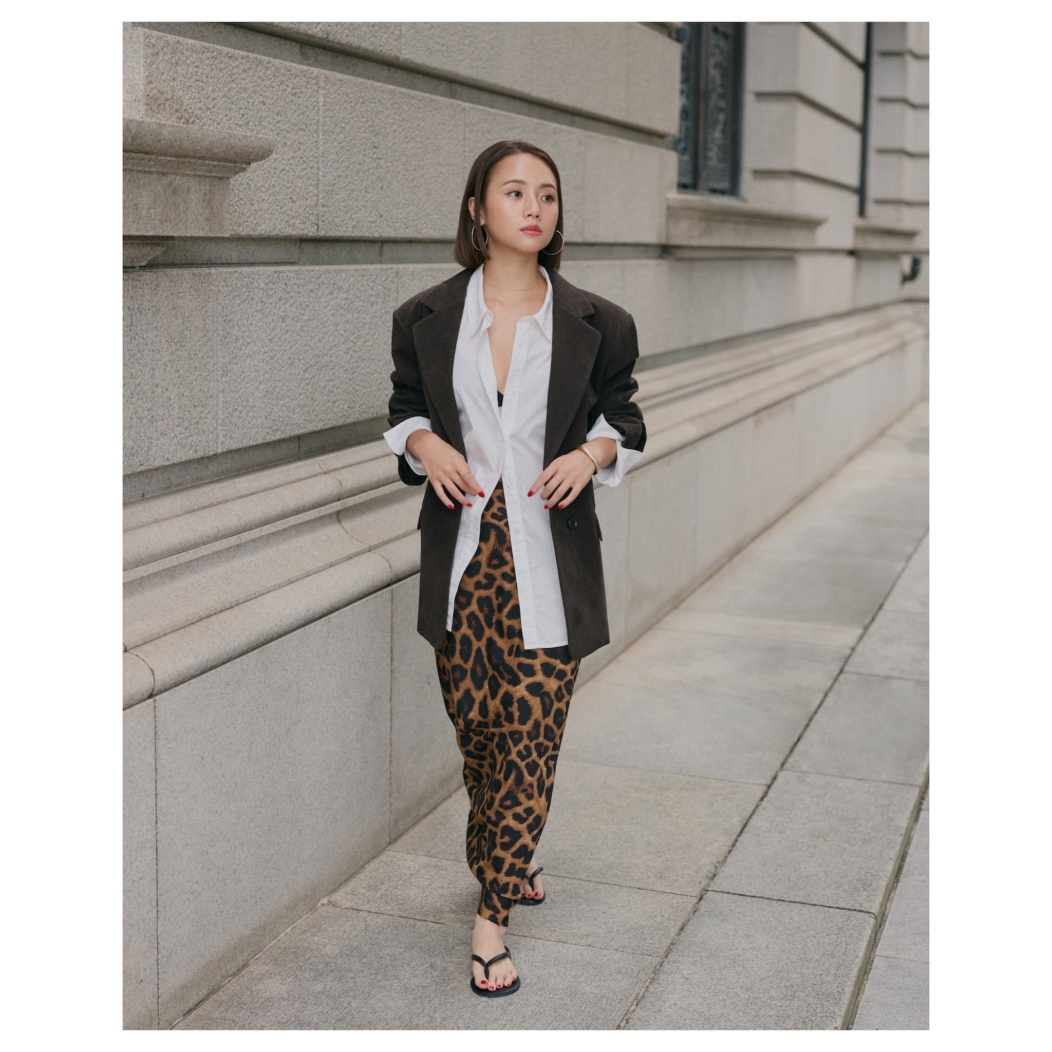 collab satin straight skirt