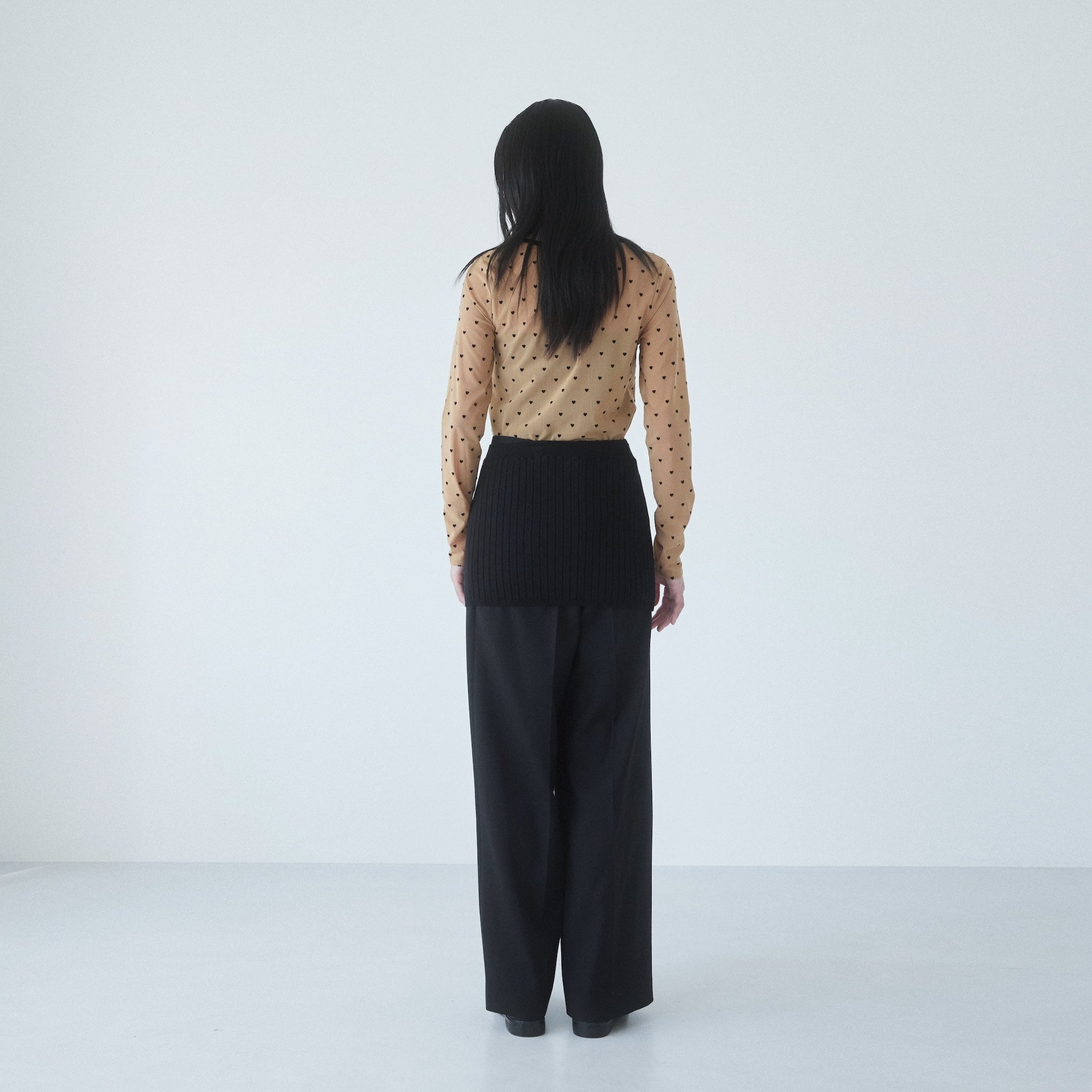 ニットレイヤードスラックス