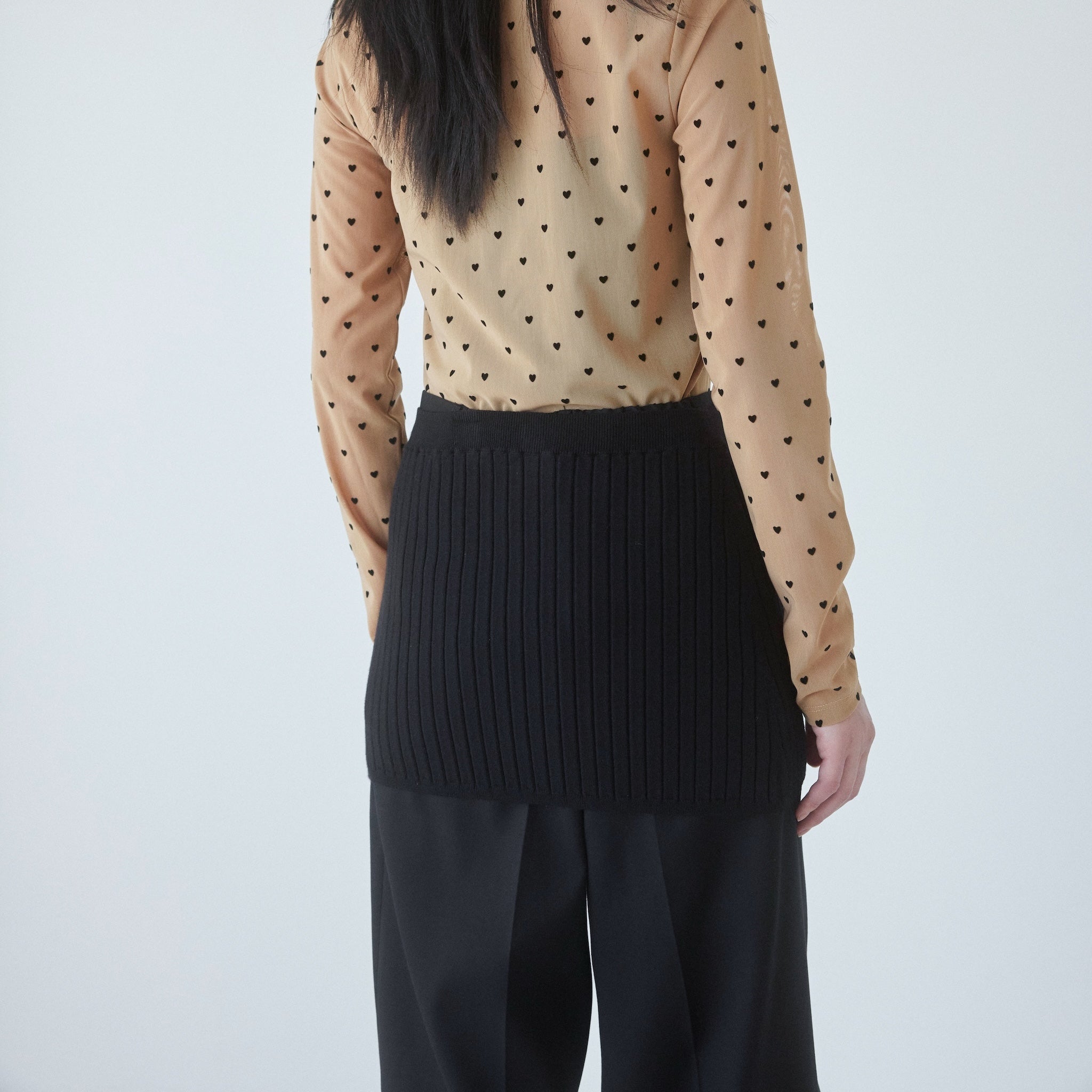 ニットレイヤードスラックス