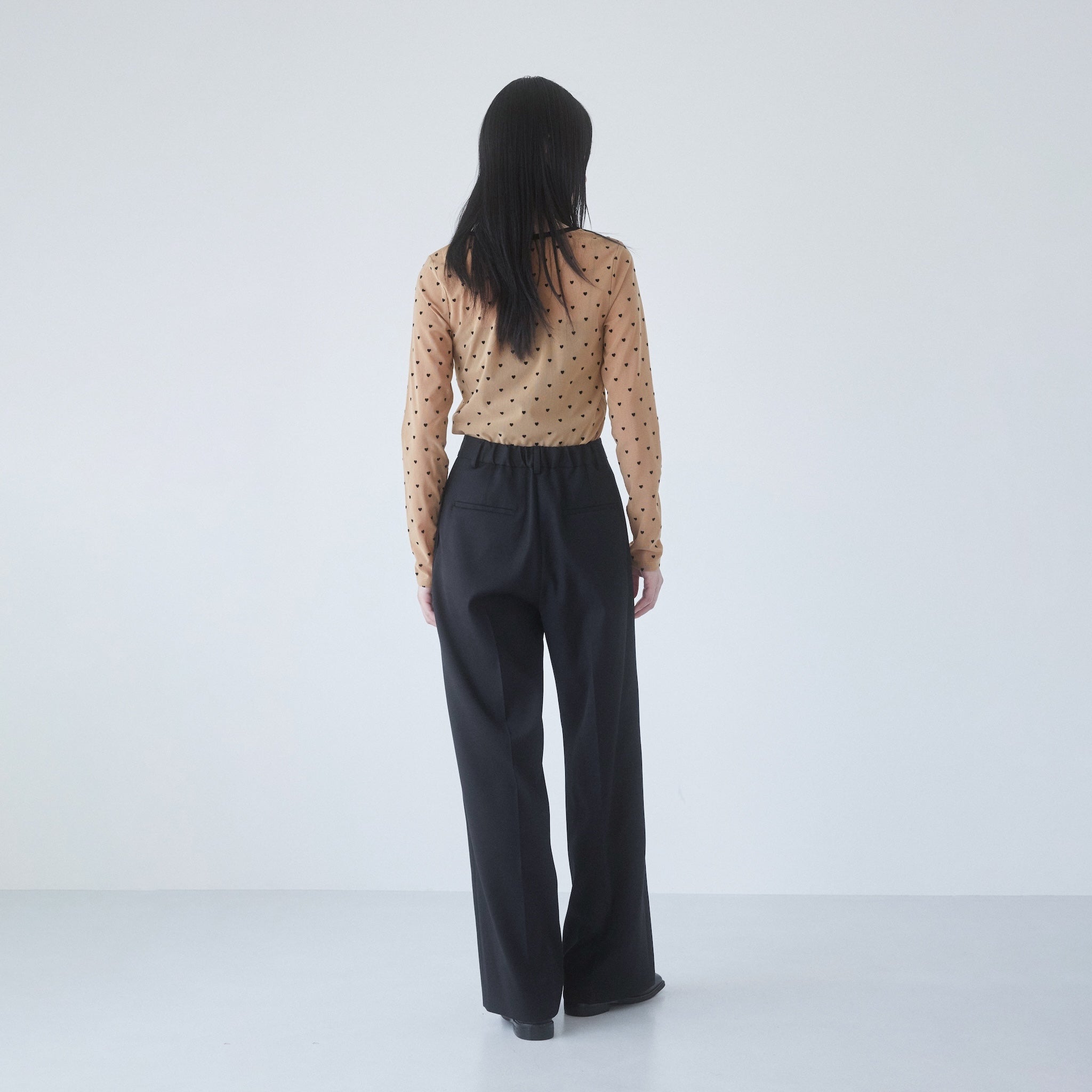 ニットレイヤードスラックス