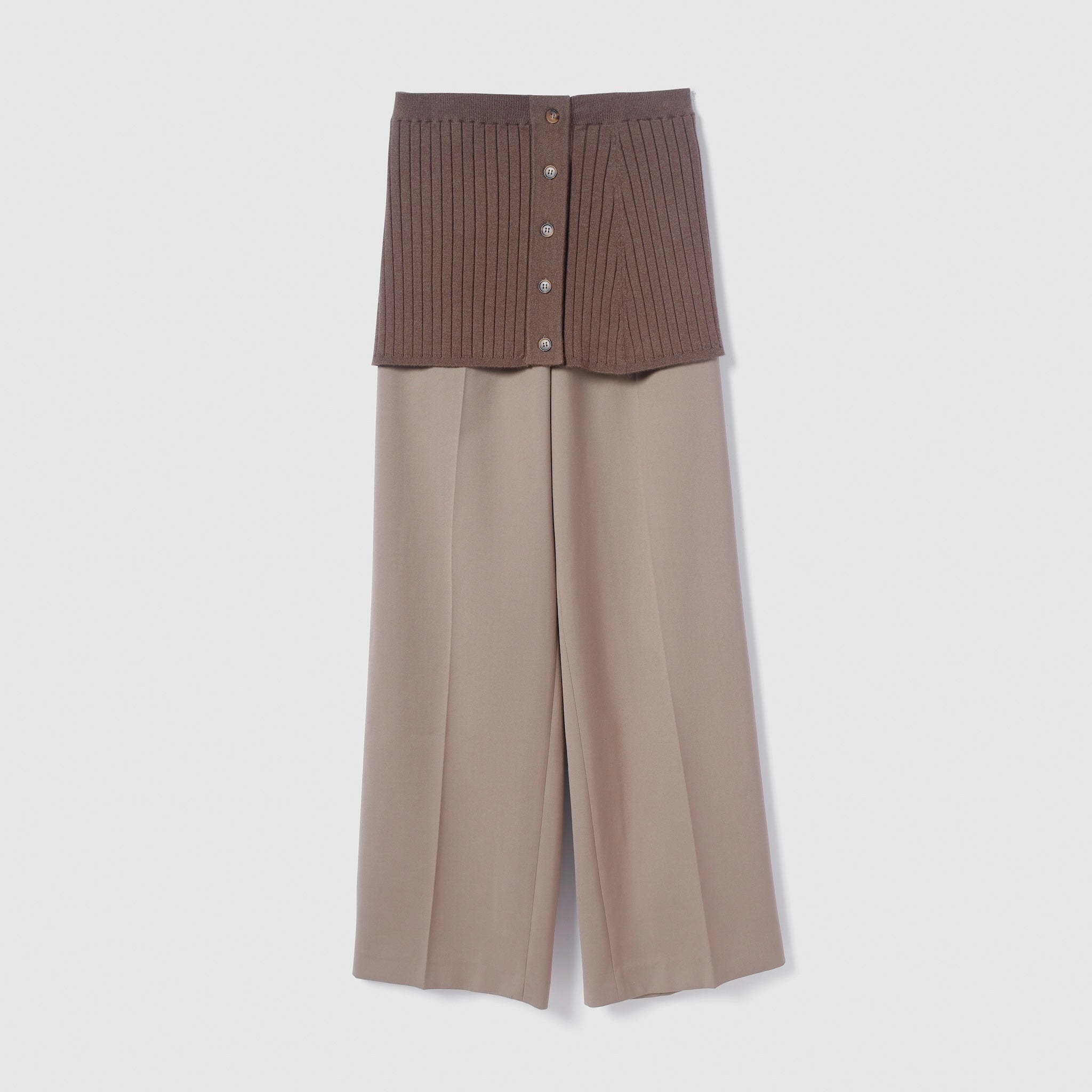 ニットレイヤードスラックス