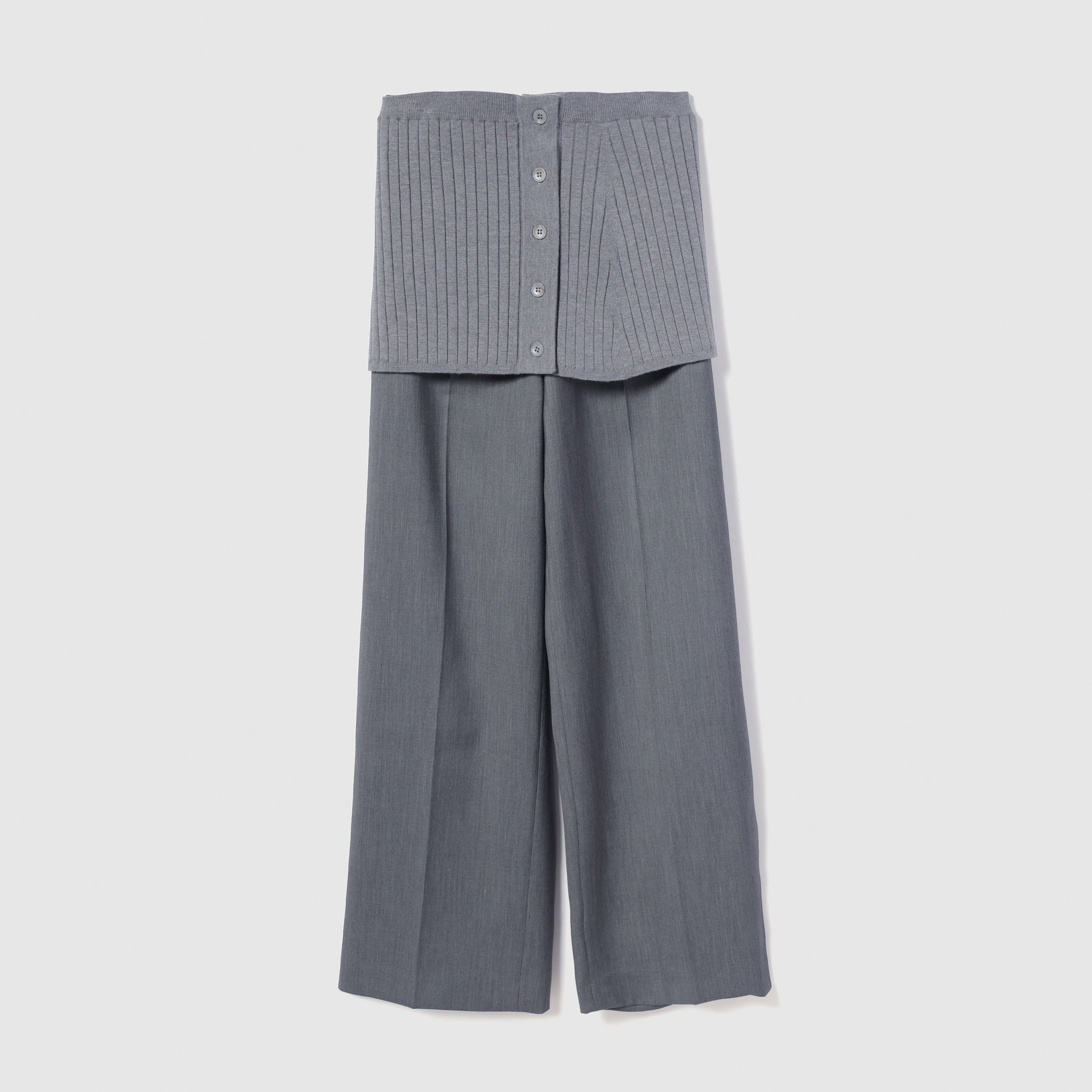 ニットレイヤードスラックス