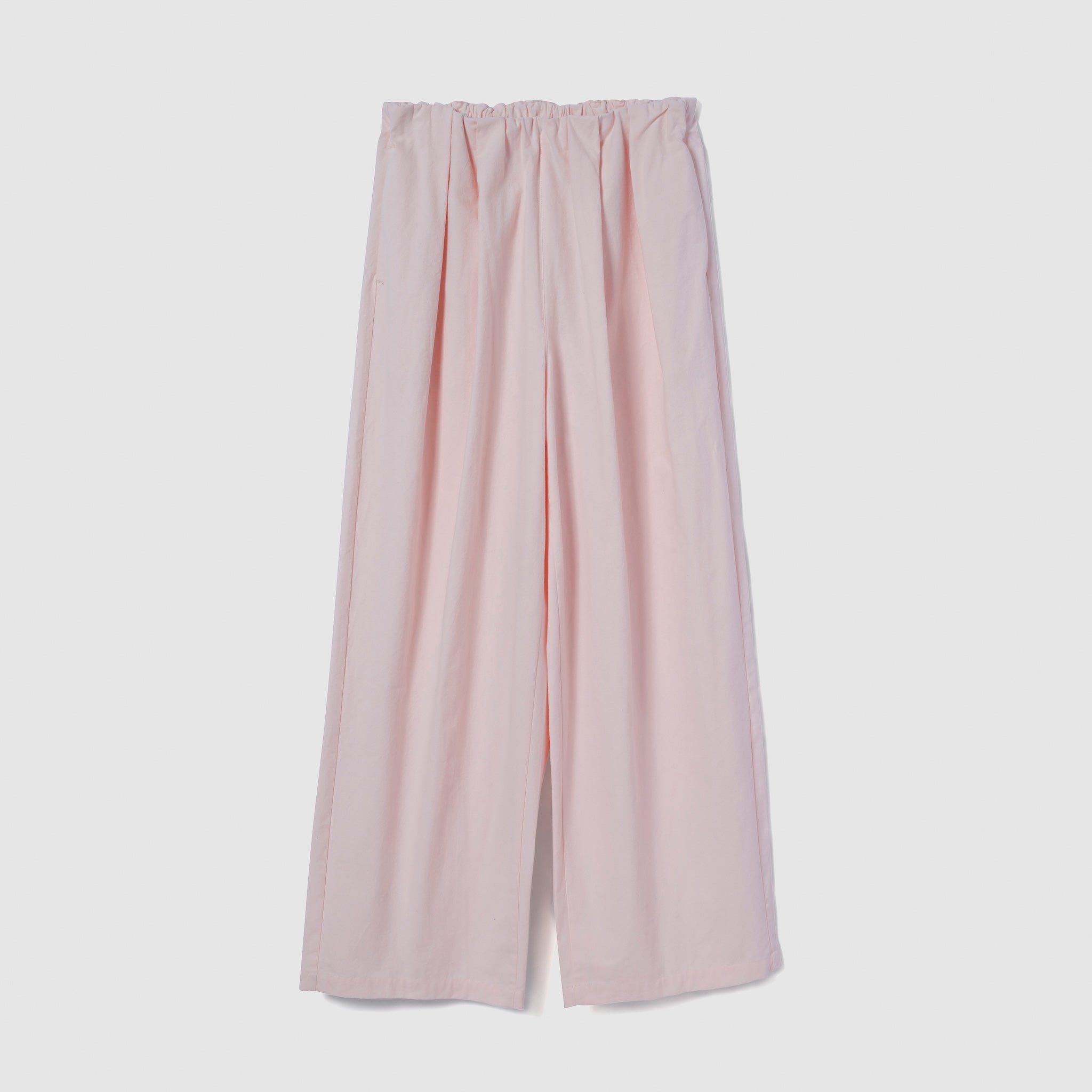 Brushed fabric gathered volume pants