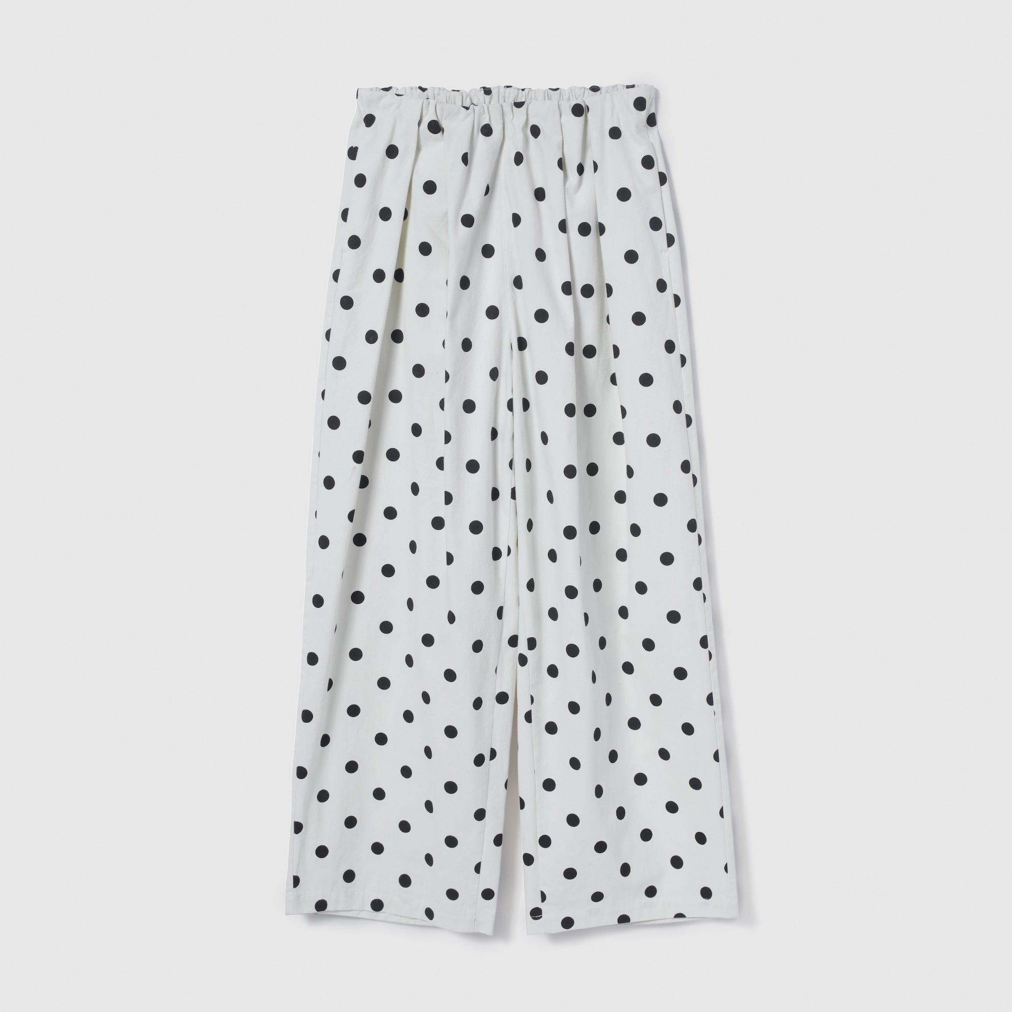 Brushed fabric gathered volume pants