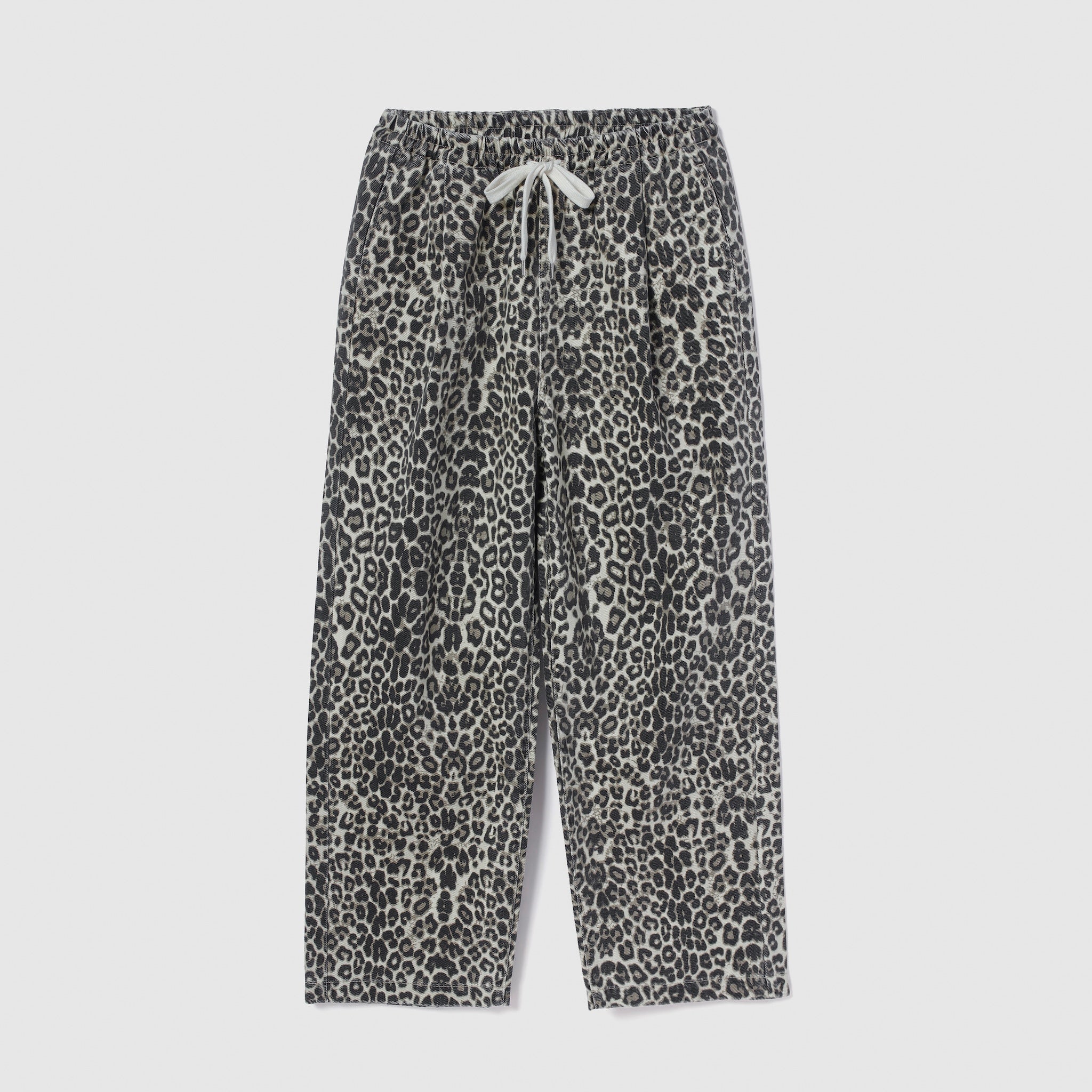 ウエストギャザーCanvasストレートパンツ