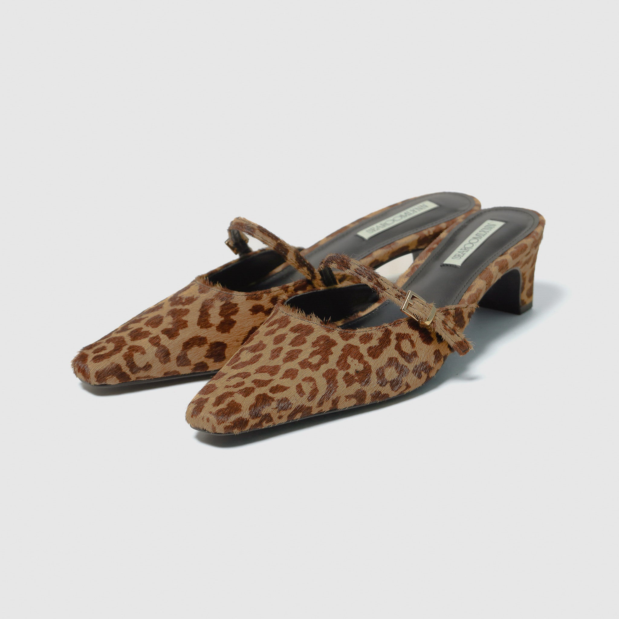 Harako Leather Belt Charm Mules