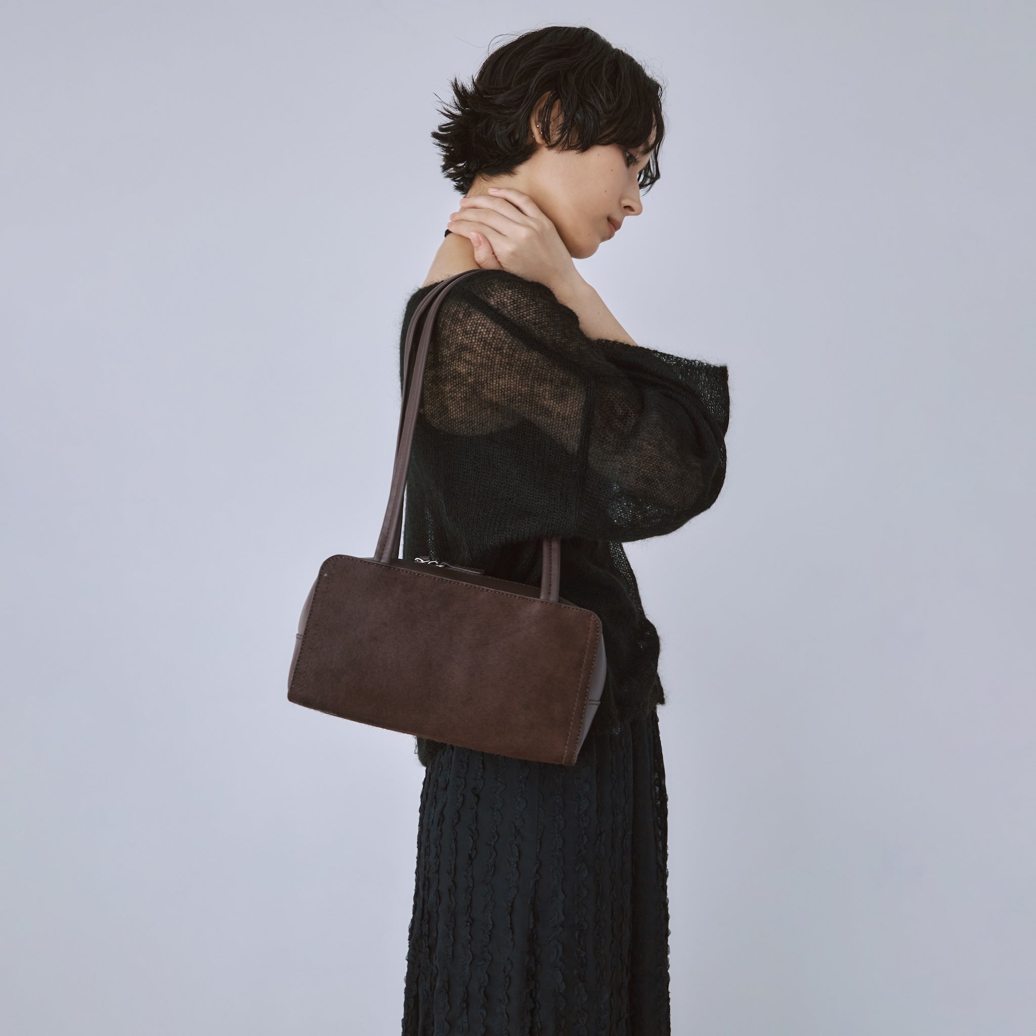 ハラコレザーLONG HANDLE BAG