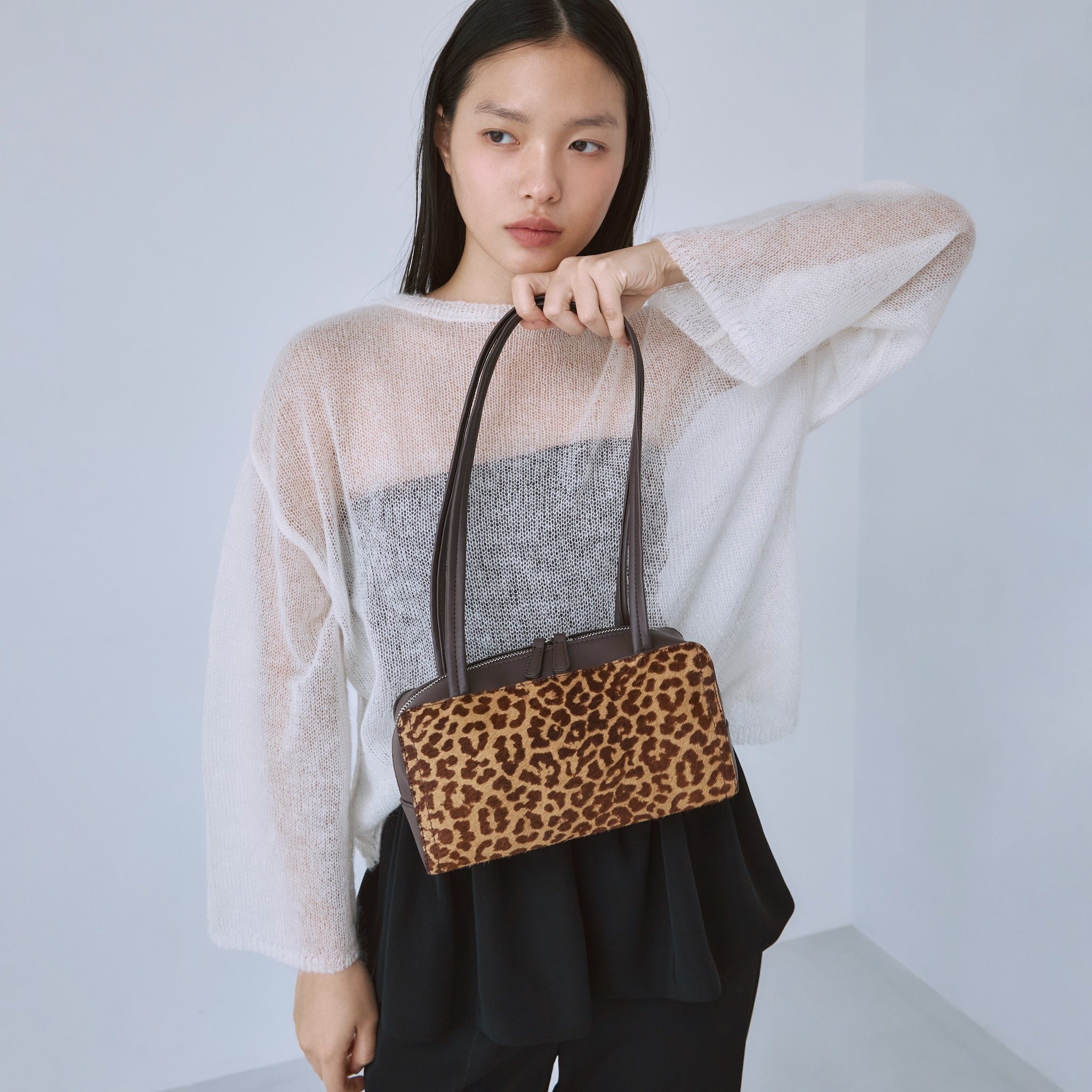 ハラコレザーLONG HANDLE BAG