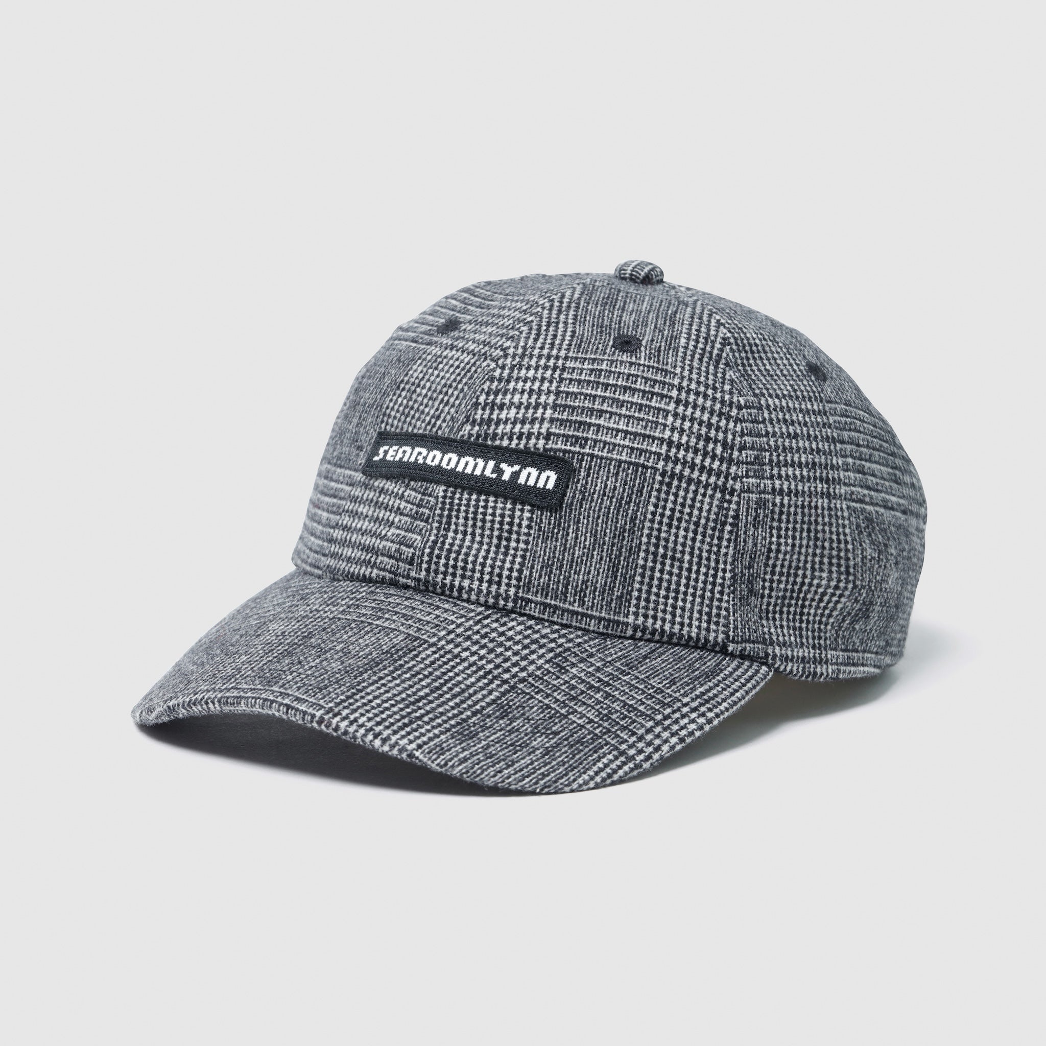 Wool check logo キャップ