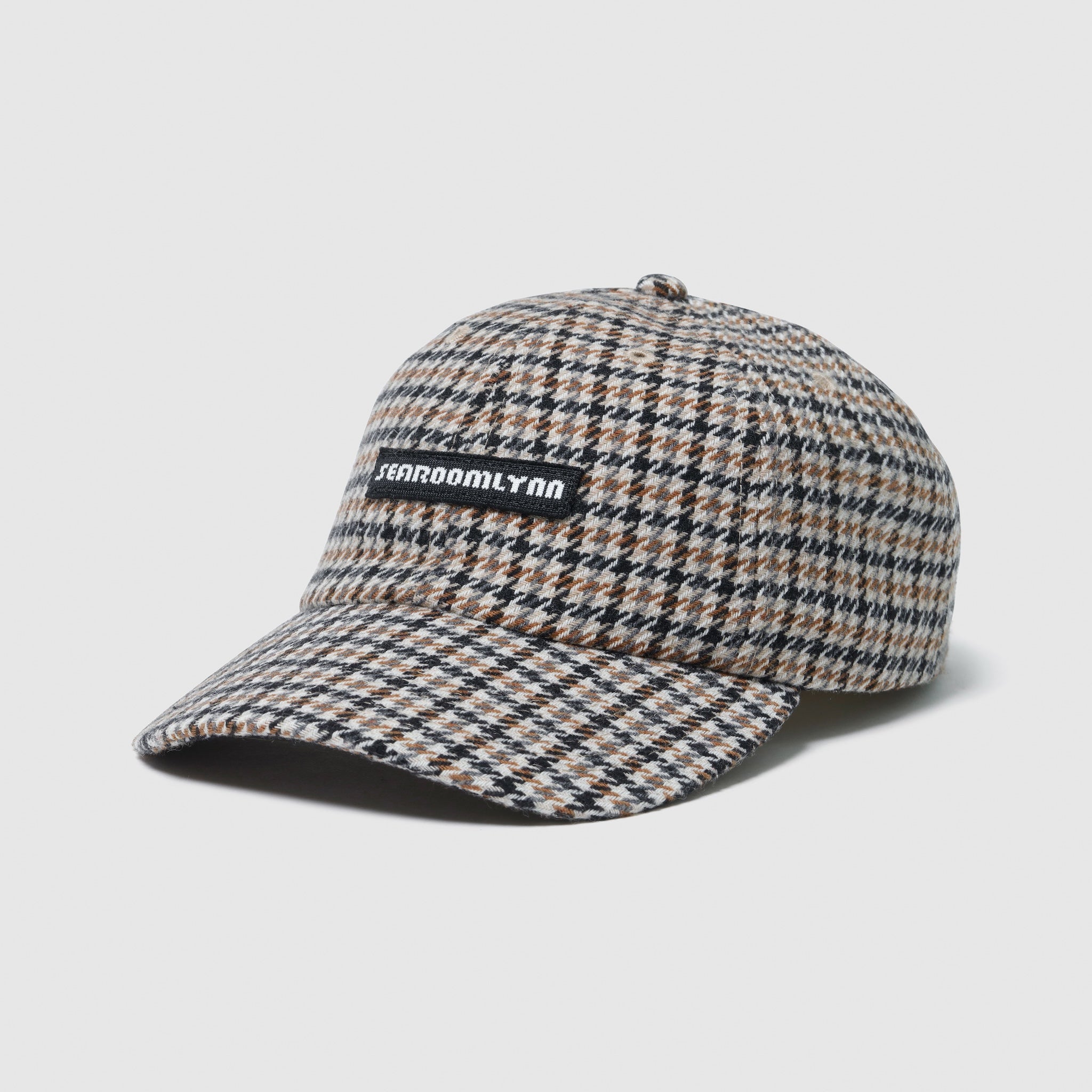 Wool check logo キャップ