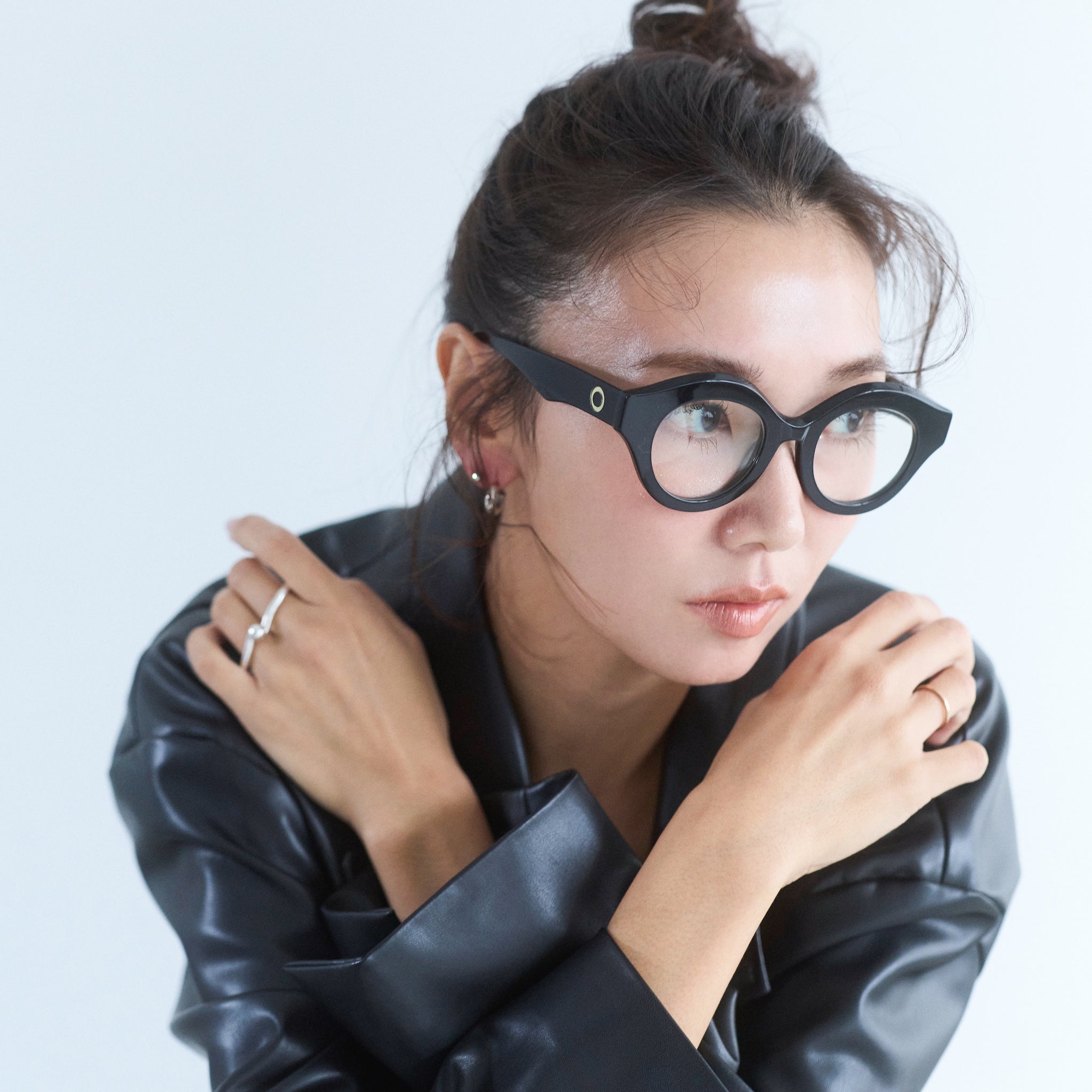 collab Bold Round Frame Glasses