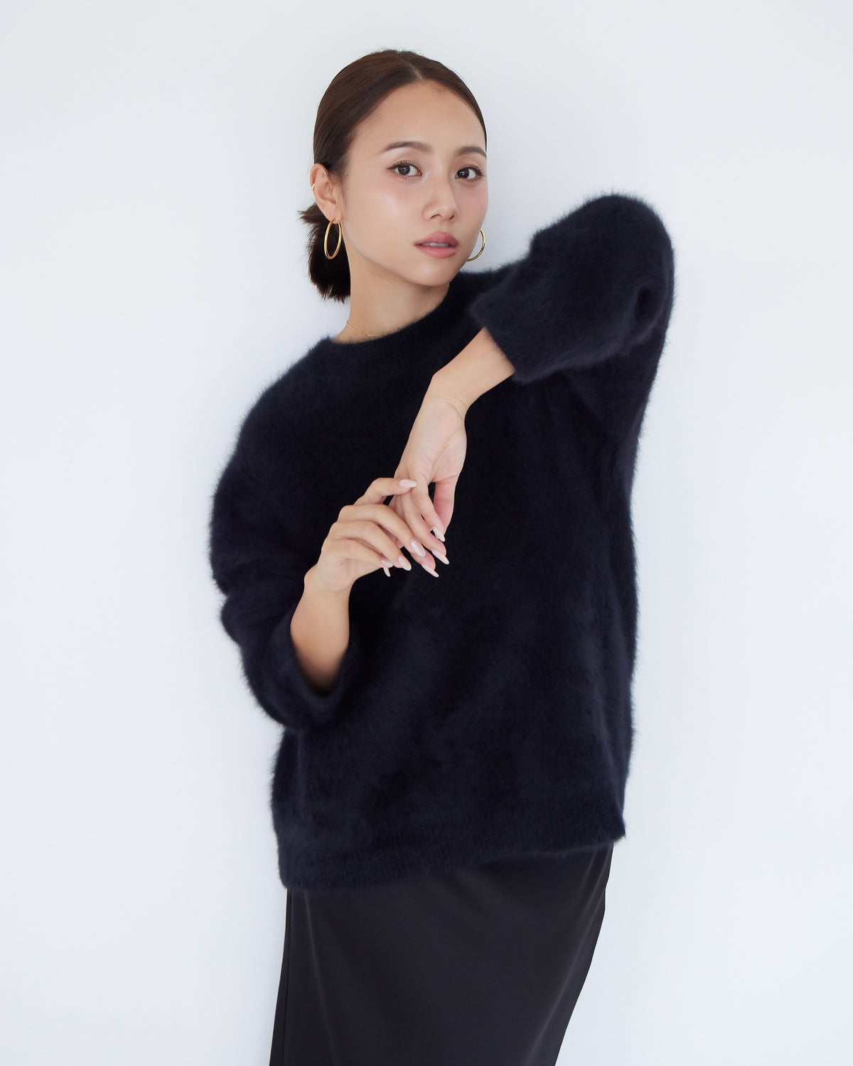 collab Fox Cashmereニットプルオーバー