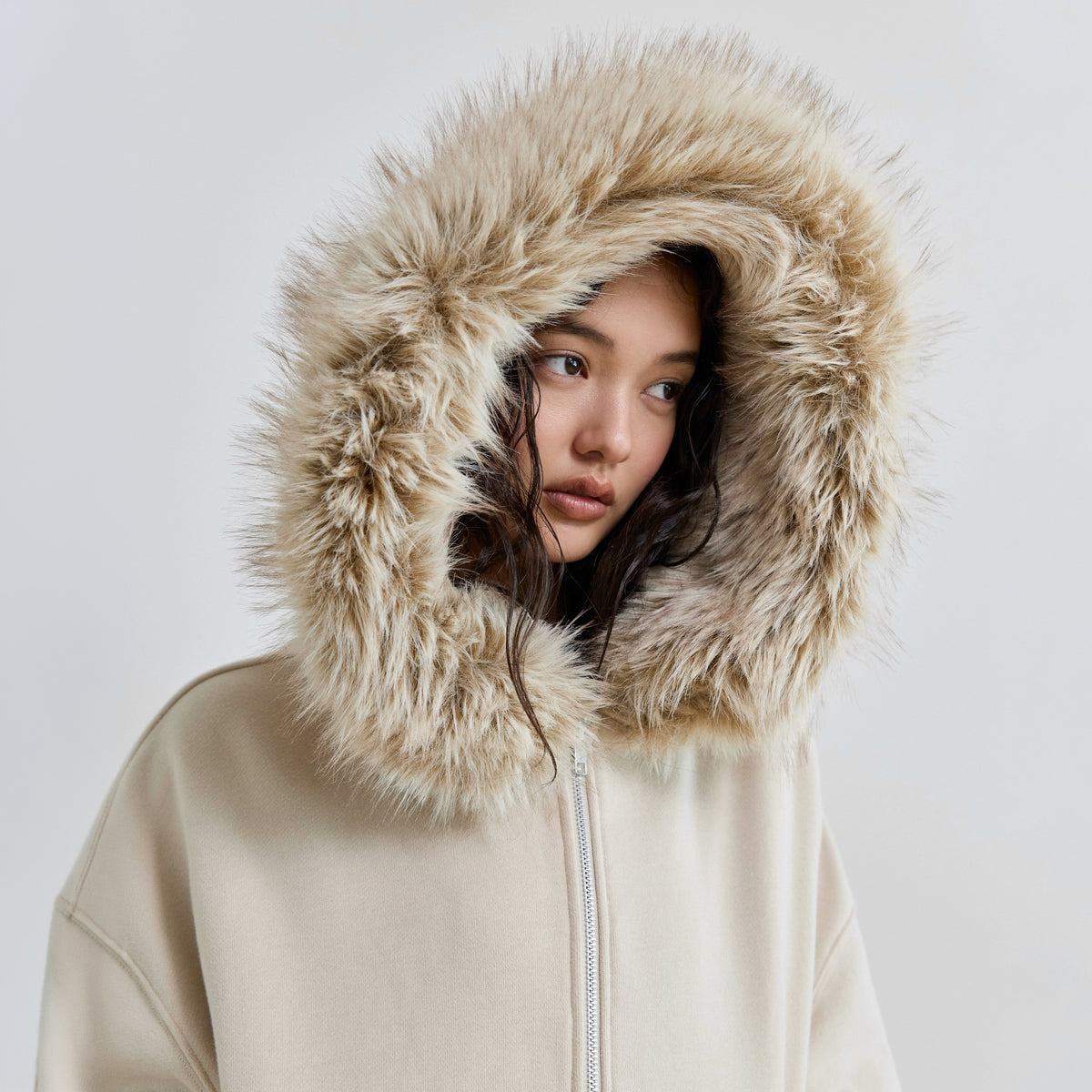 Mid-weight Sweat Fur Hoodie