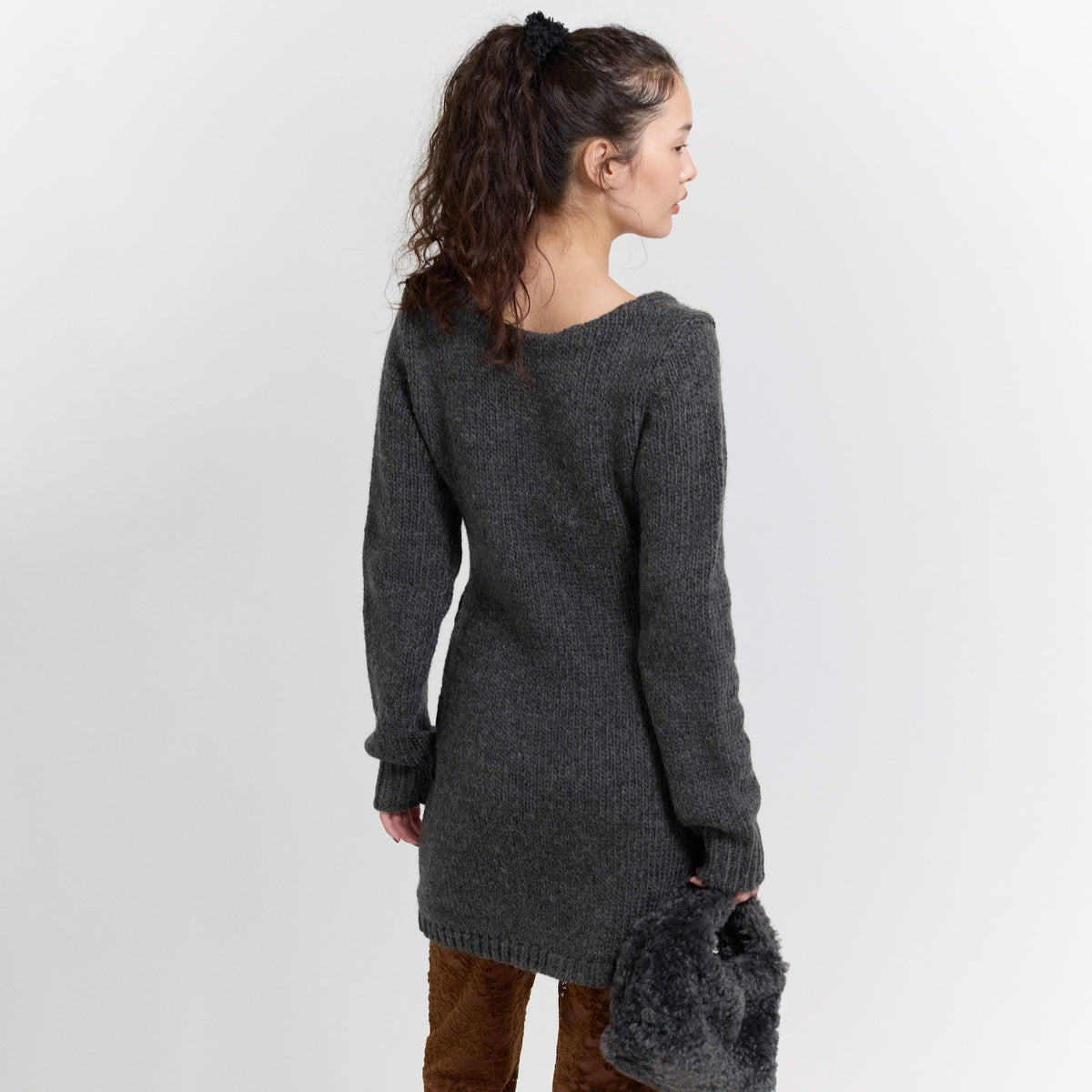 Roving Yarn Knit Tunic Top