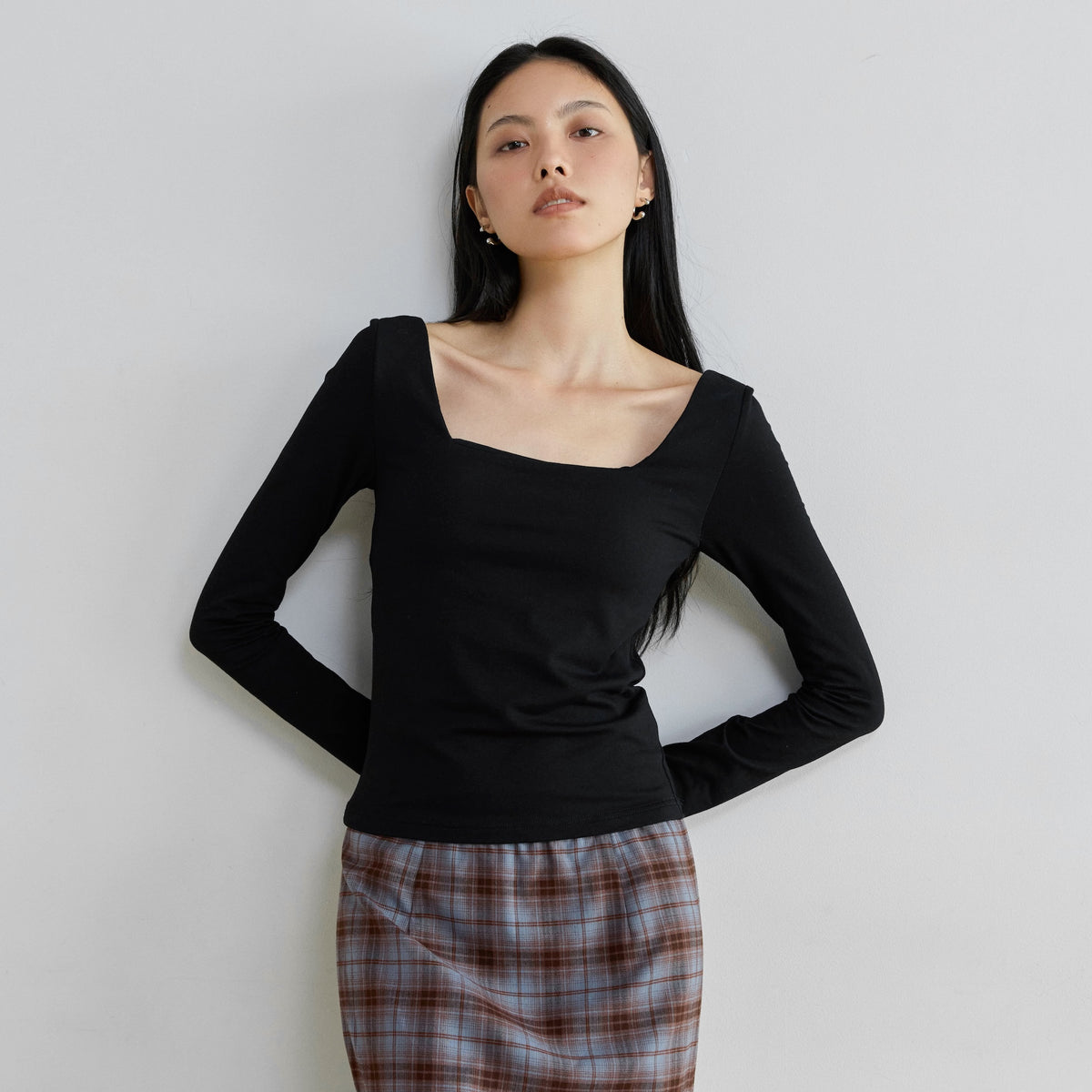Fit Pad Marshmallow Sleek Square Neck LS
