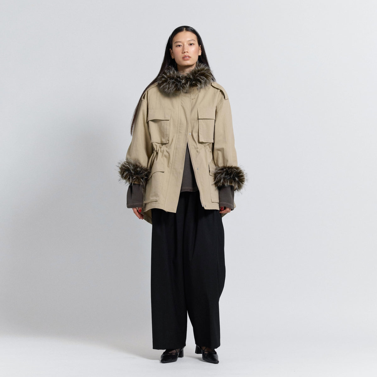 Fur collarドロストフィールドジャケット