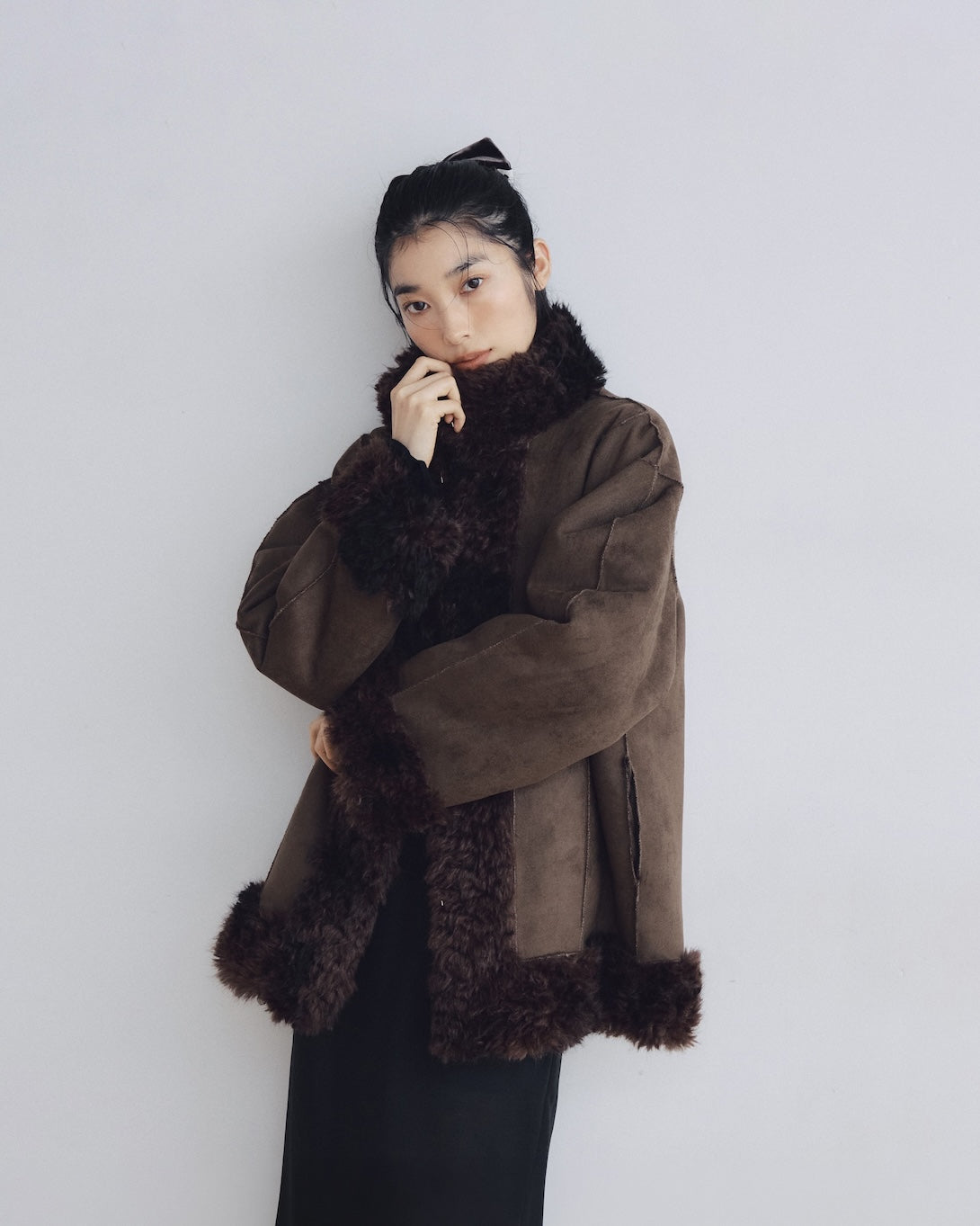 Poodleファーリバーシブルコート