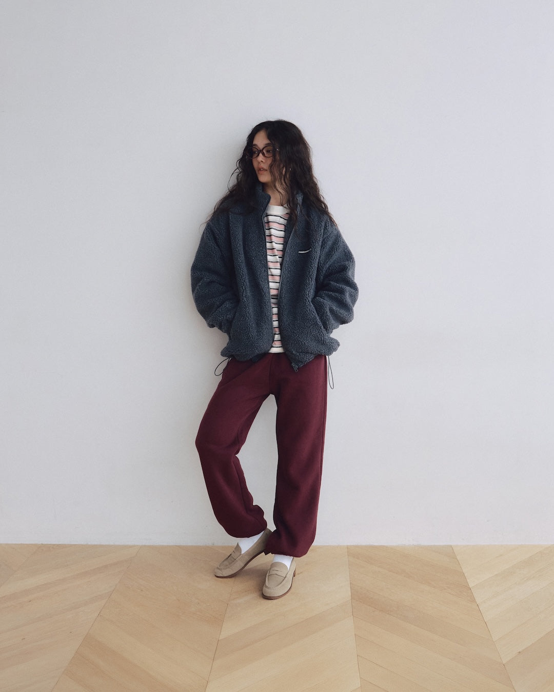 Sherpa Fleece Zip-up Blouson