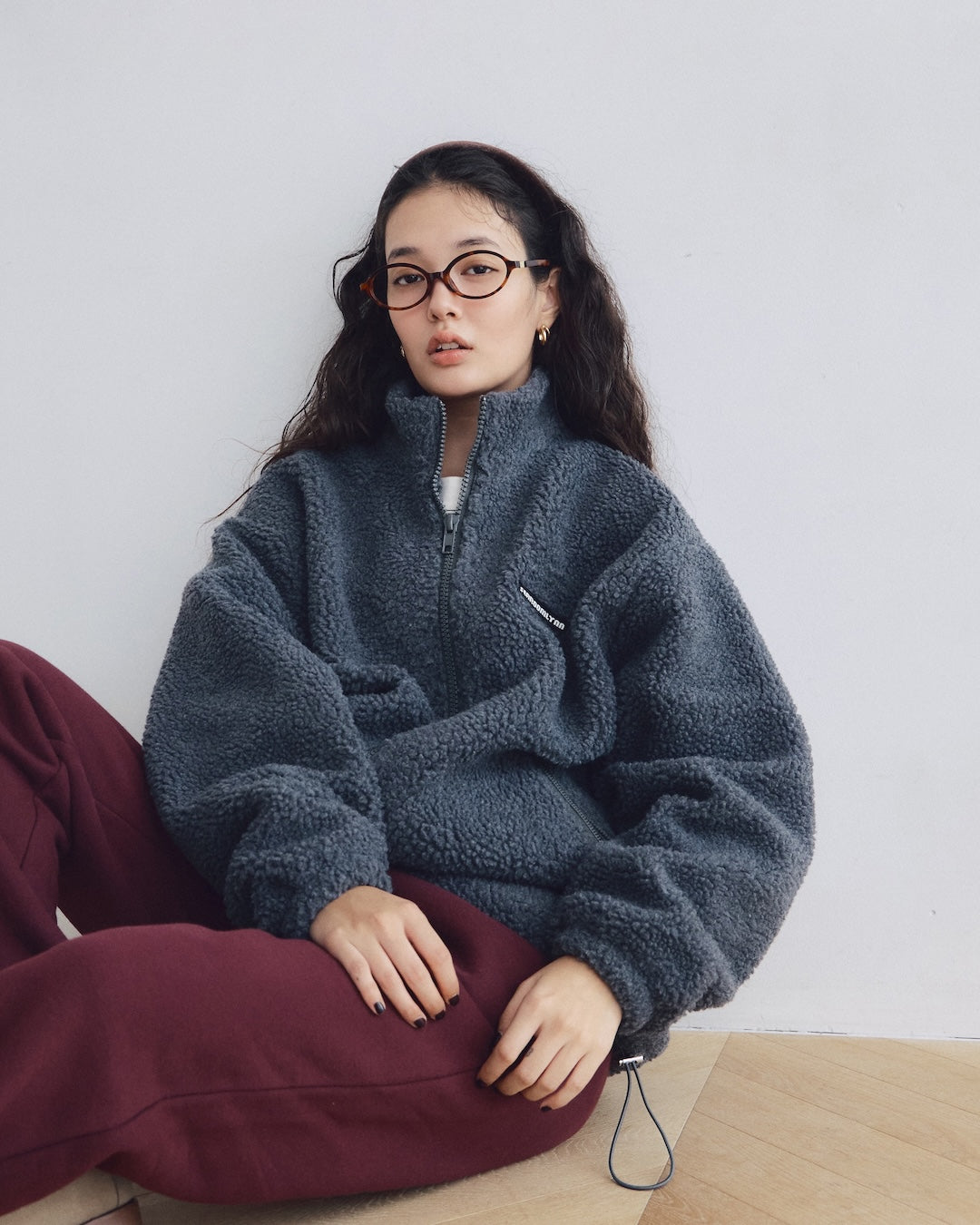 Sherpa Fleece Zip-up Blouson