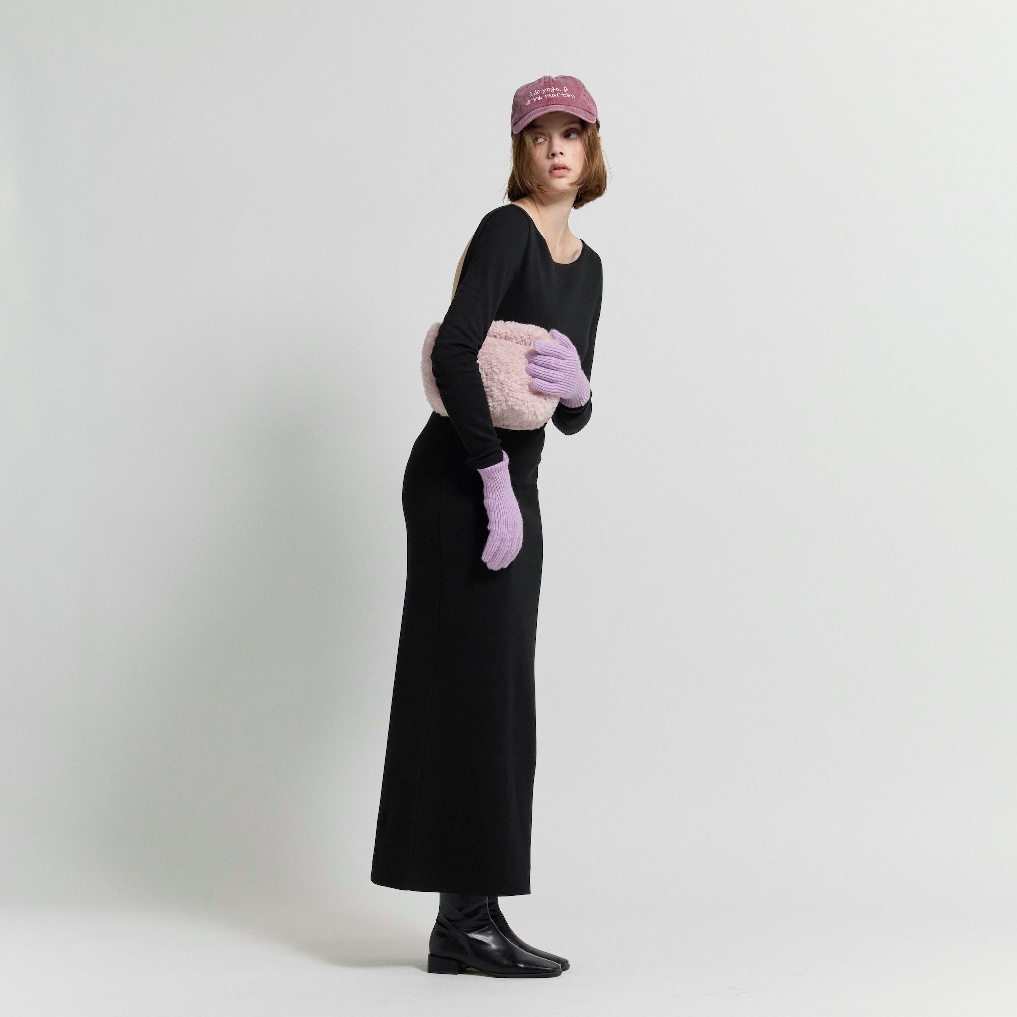Back open Fitパッドカットワンピース