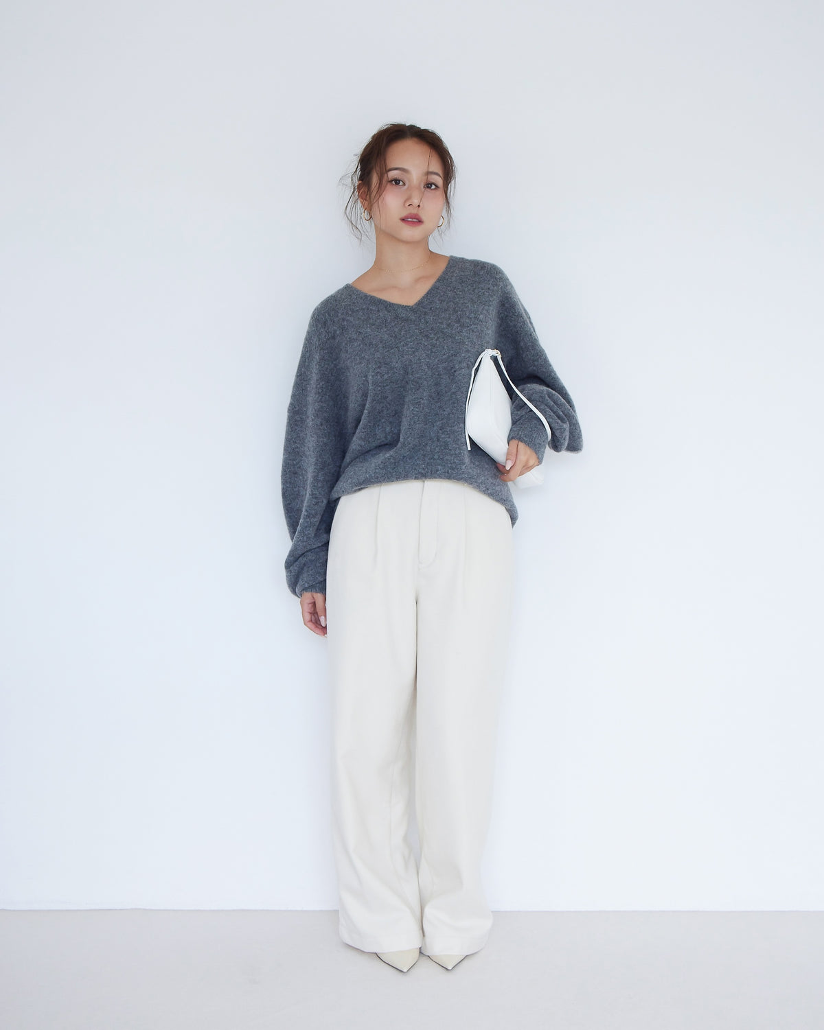 collab Brushed Serge Tuck Slacks