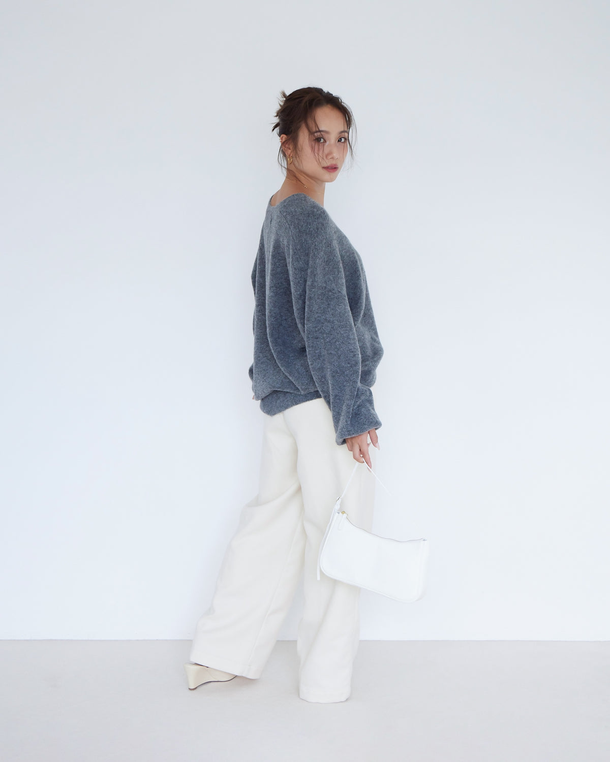 collab Brushed Serge Tuck Slacks