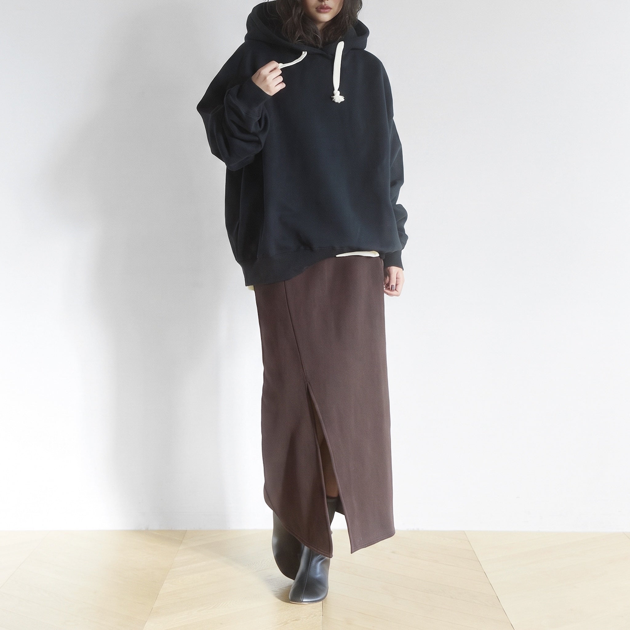 Volume Sweat Slitロングスカート