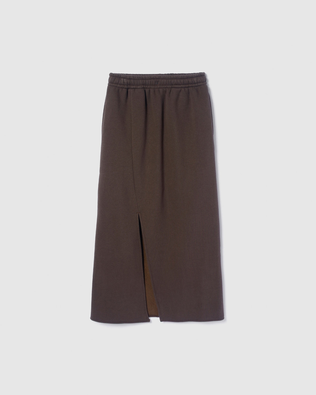 Volume Sweat Slit Long Skirt
