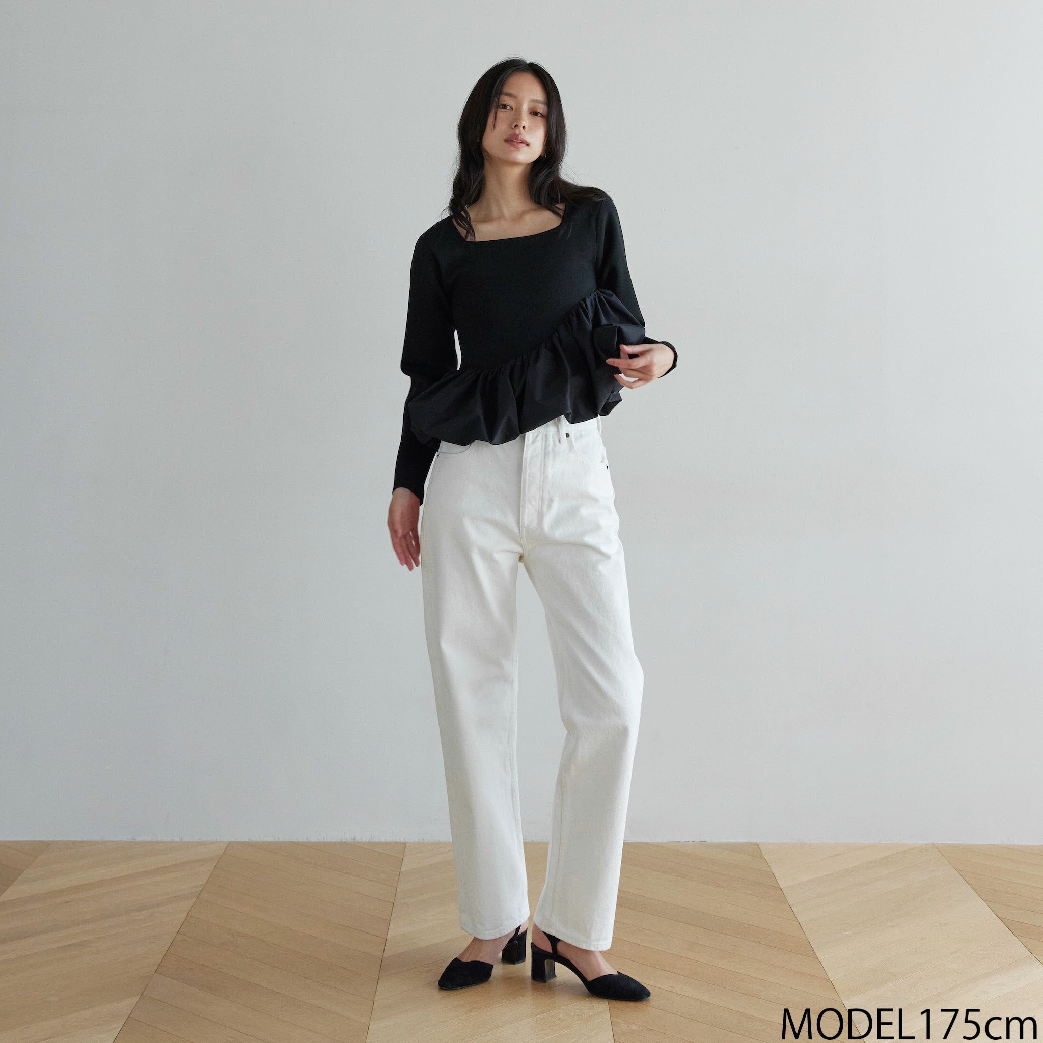 Knit Docking Asymmetric Balloon Top