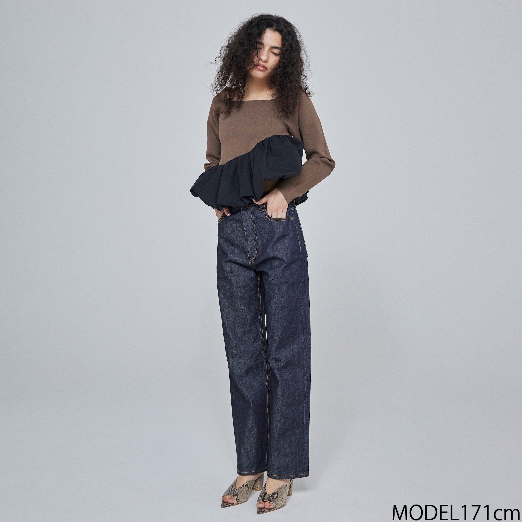 Knit Docking Asymmetric Balloon Top