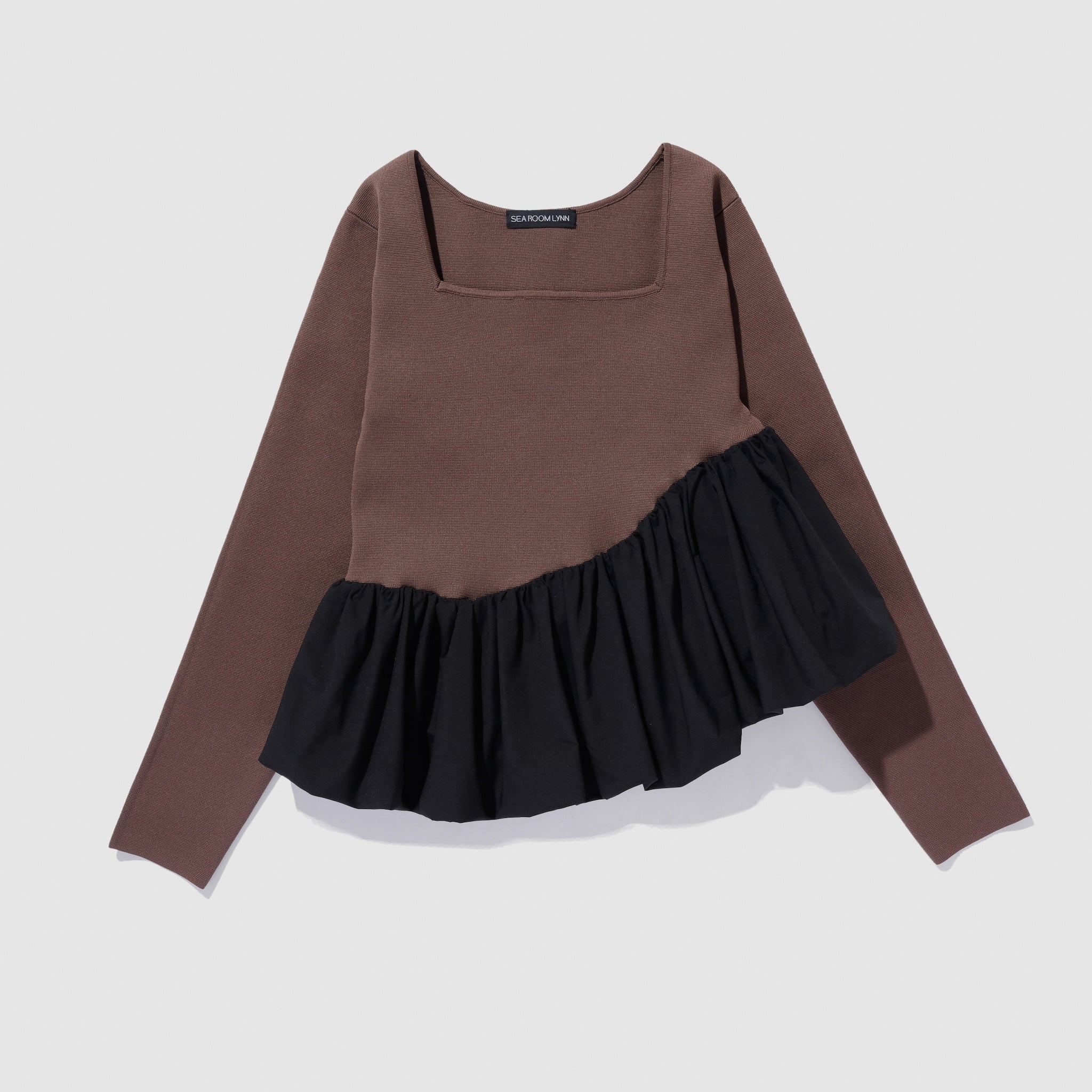Knit Docking Asymmetric Balloon Top
