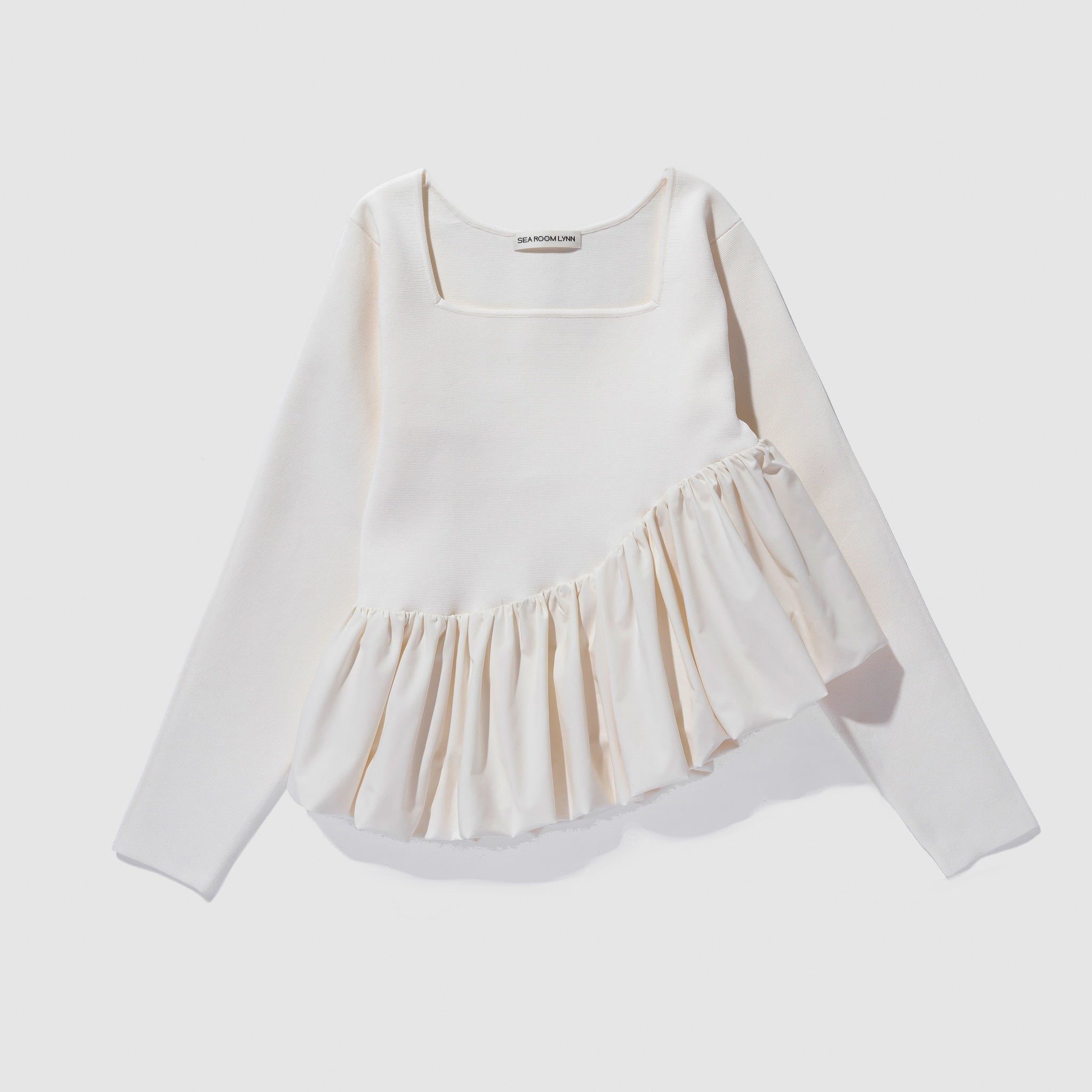Knit Docking Asymmetric Balloon Top