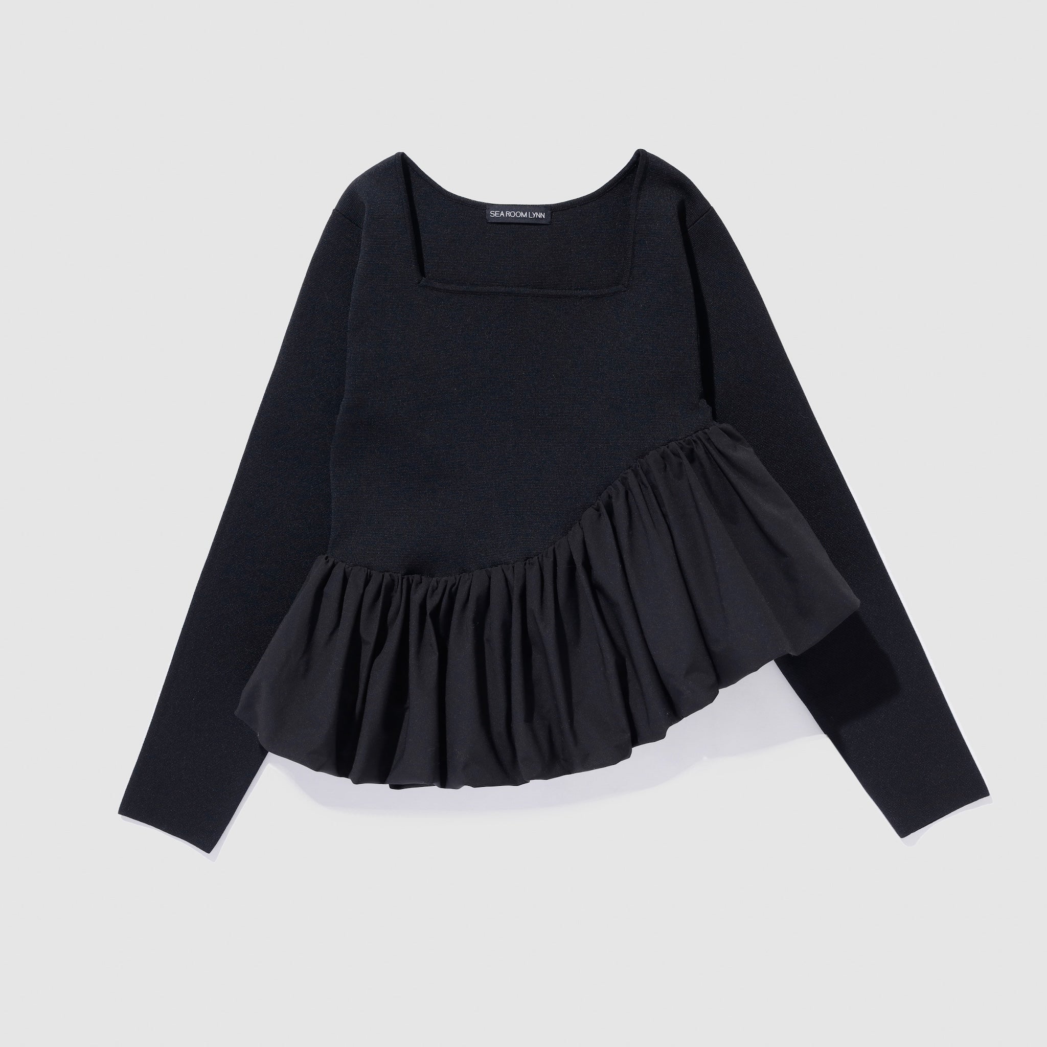 Knit Docking Asymmetric Balloon Top