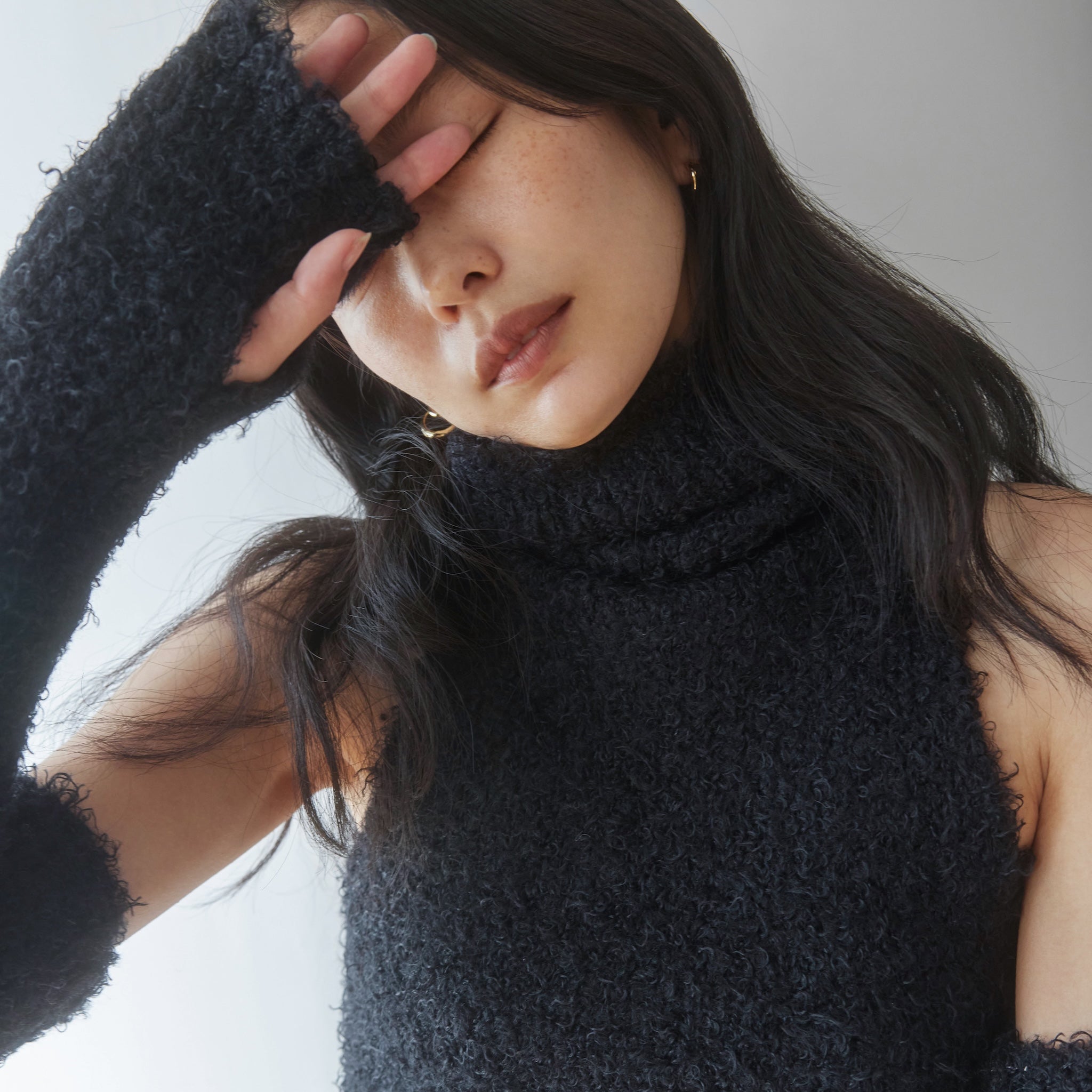 Poodle Yarn high neck arm warmer set