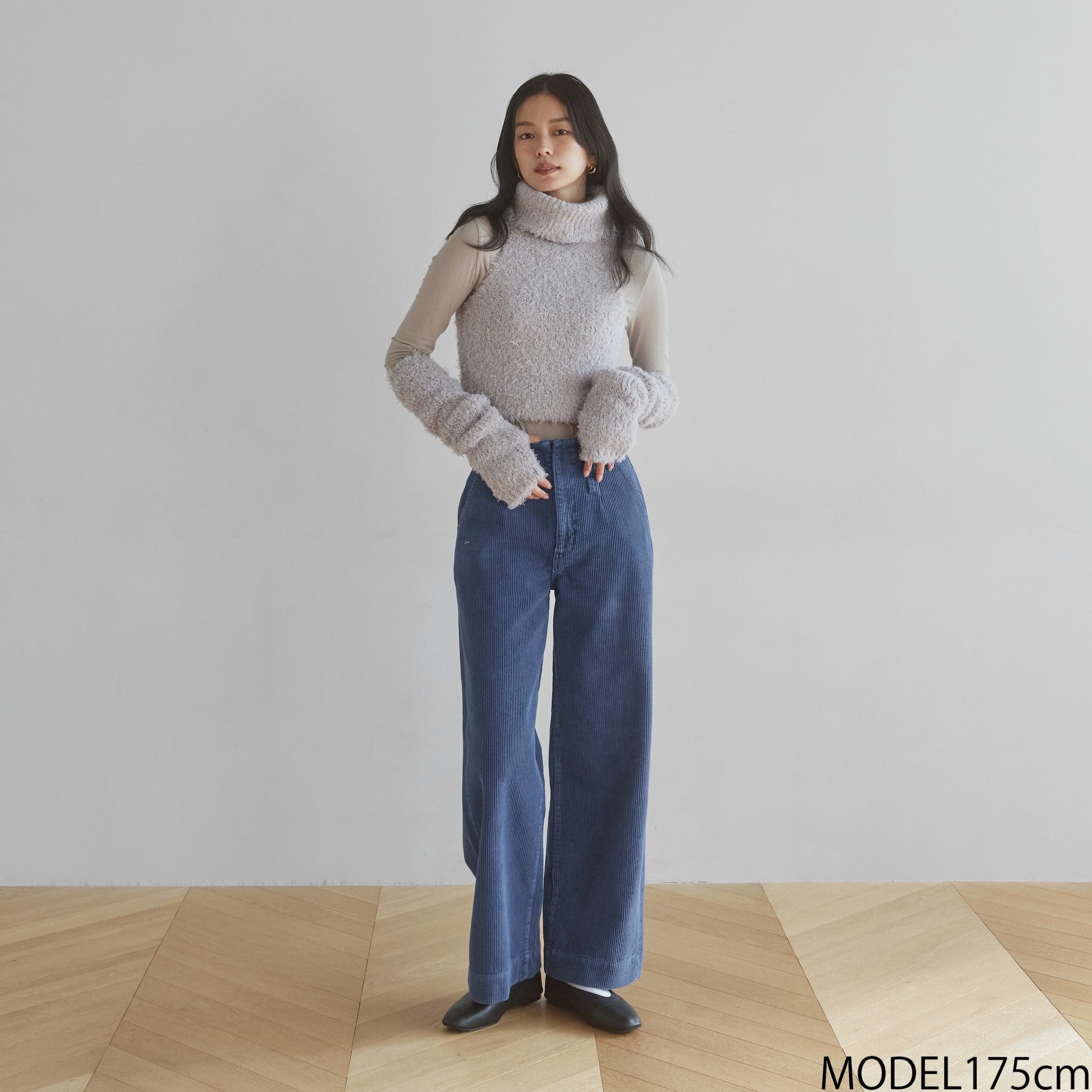 Poodle Yarn high neck arm warmer set