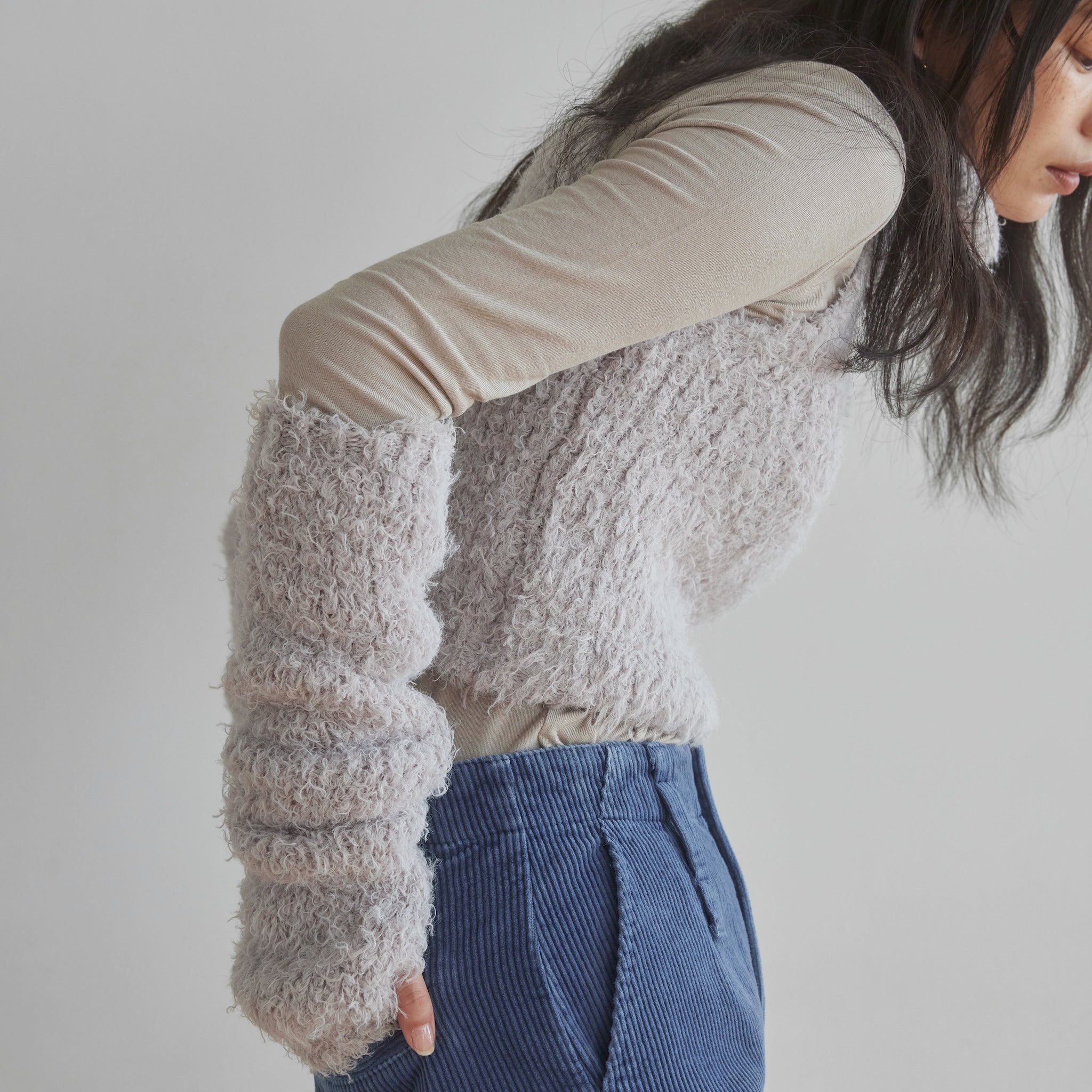 Poodle Yarn high neck arm warmer set