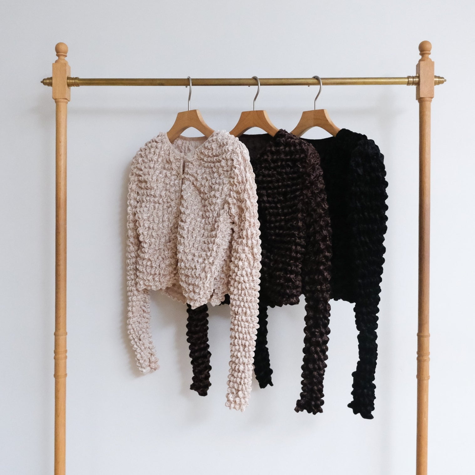 Bumpyベロア2wayカーディガン