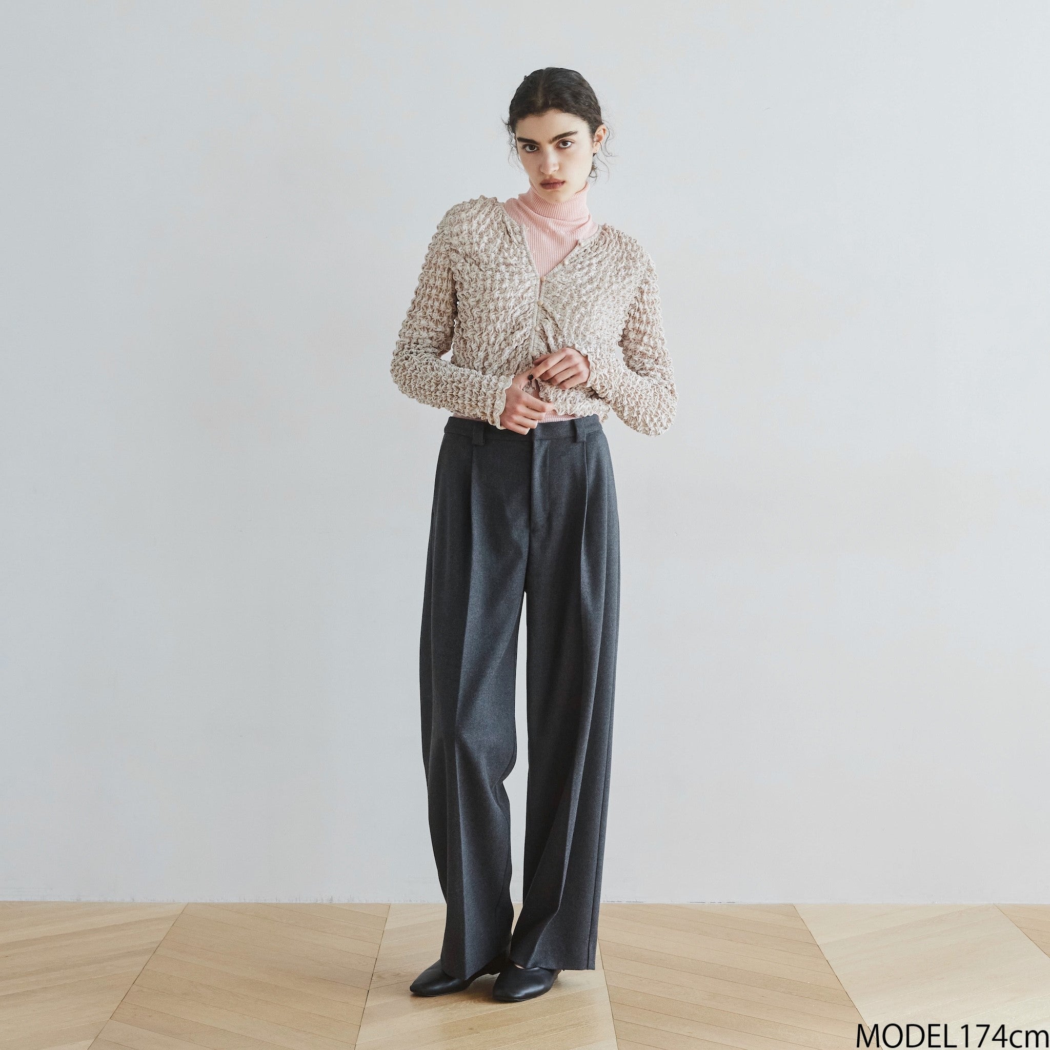 Bumpyベロア2wayカーディガン