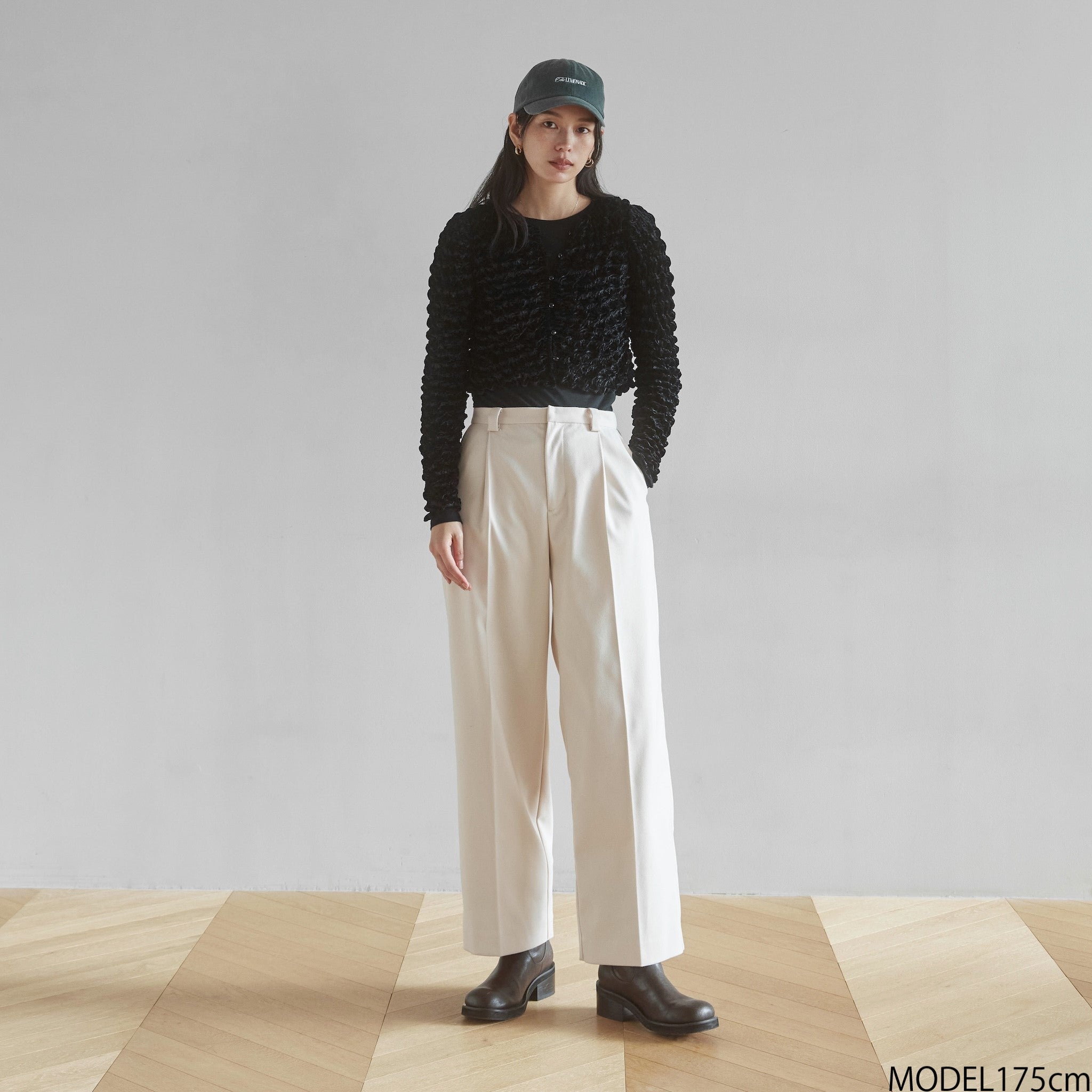 Bumpyベロア2wayカーディガン