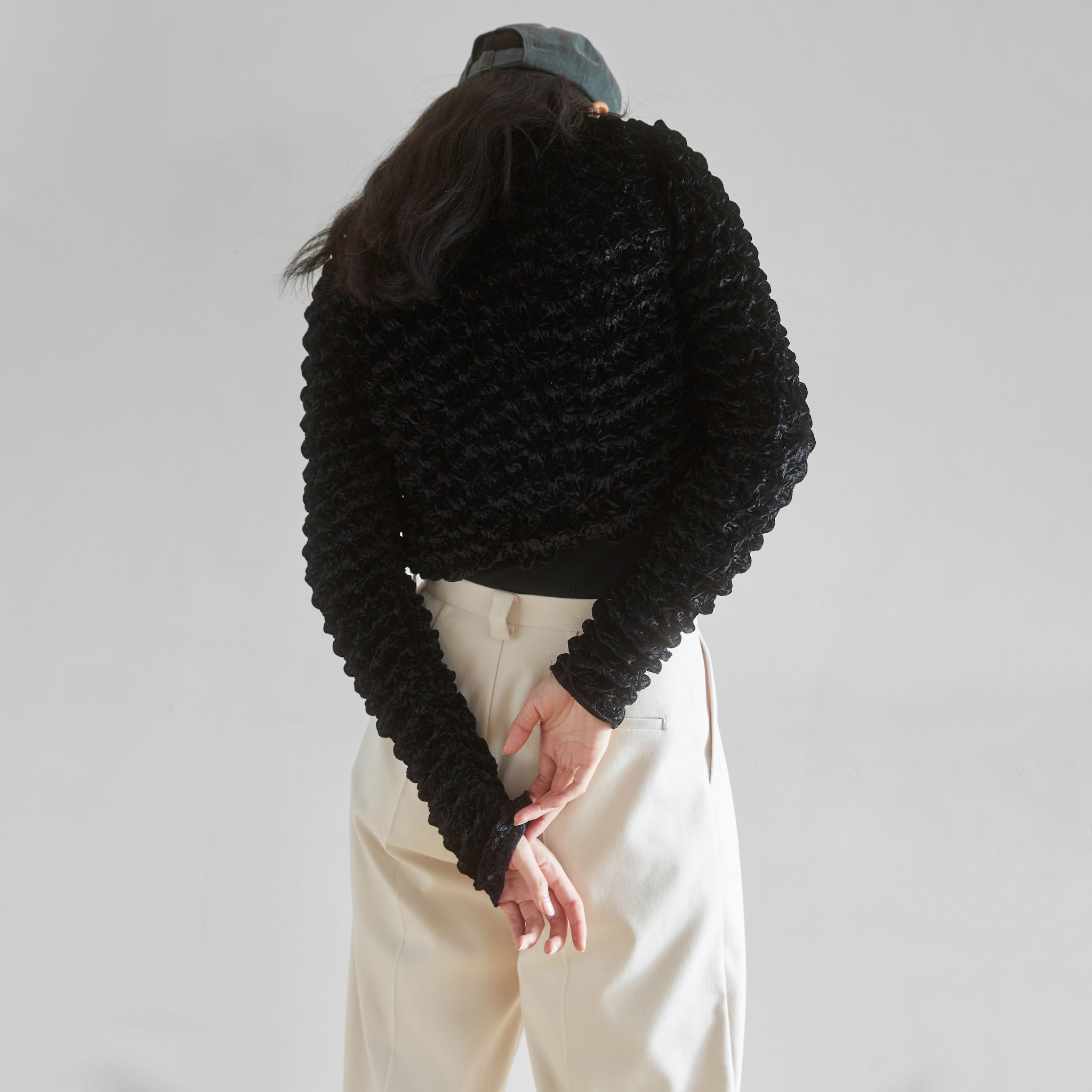 Bumpyベロア2wayカーディガン