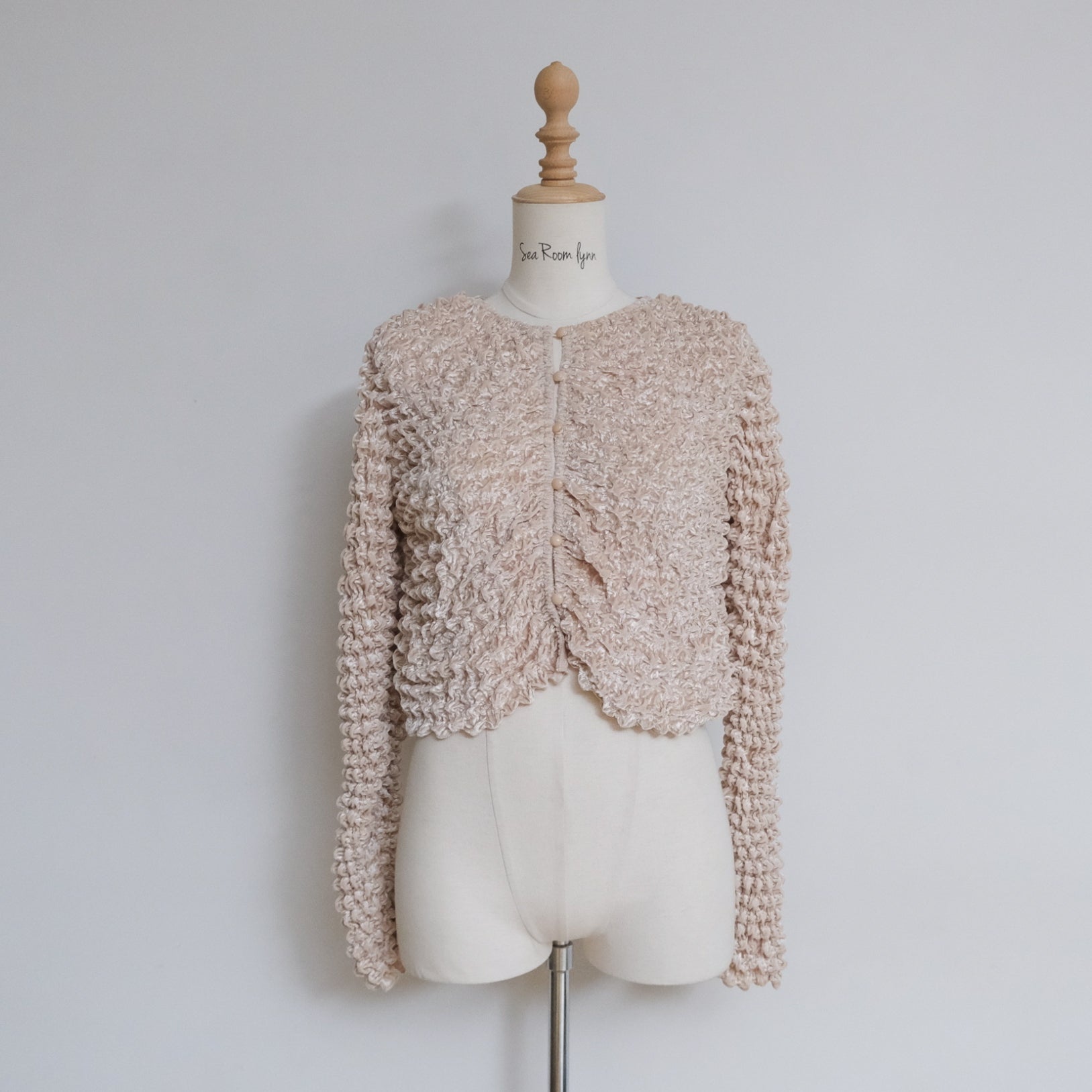 Bumpyベロア2wayカーディガン