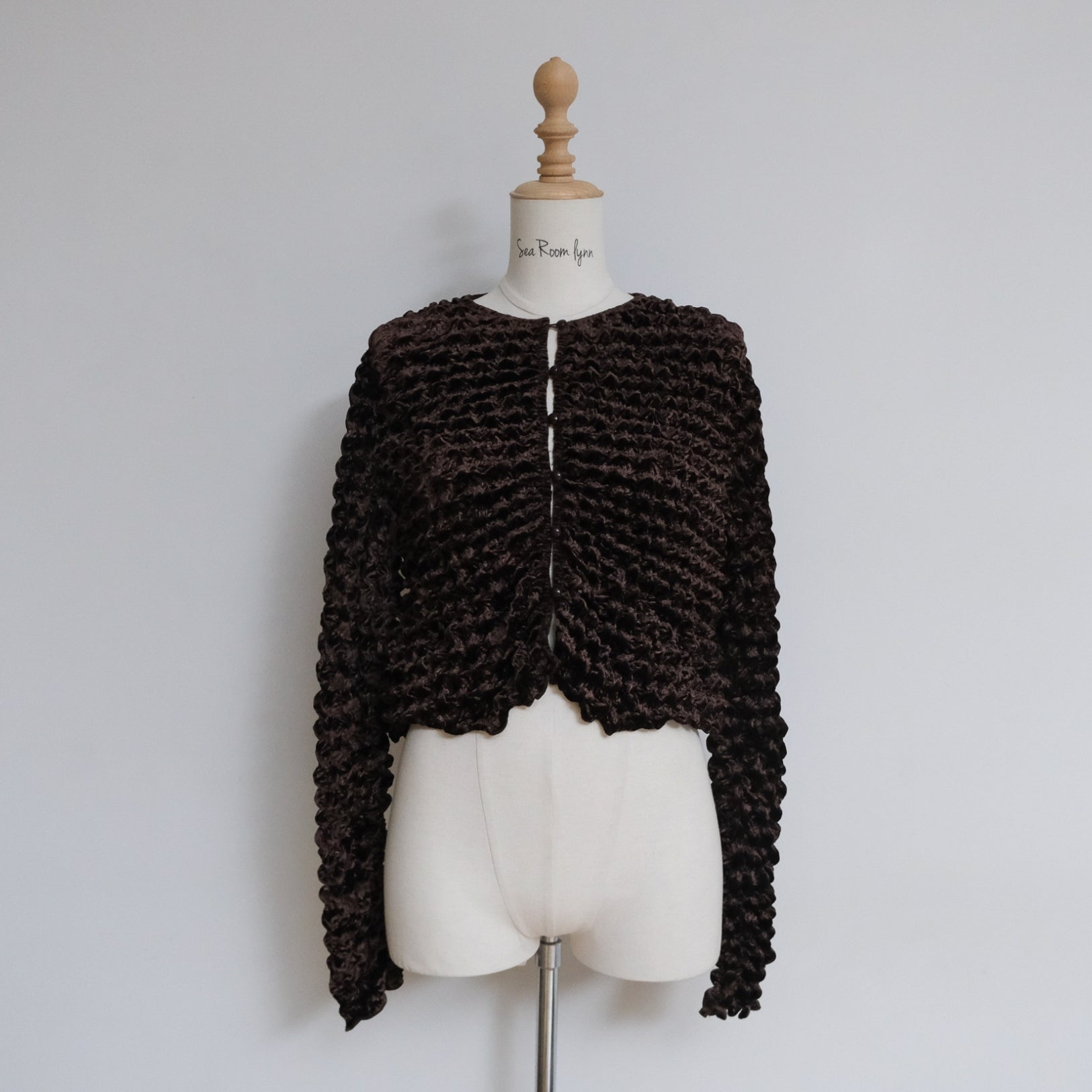 Bumpyベロア2wayカーディガン