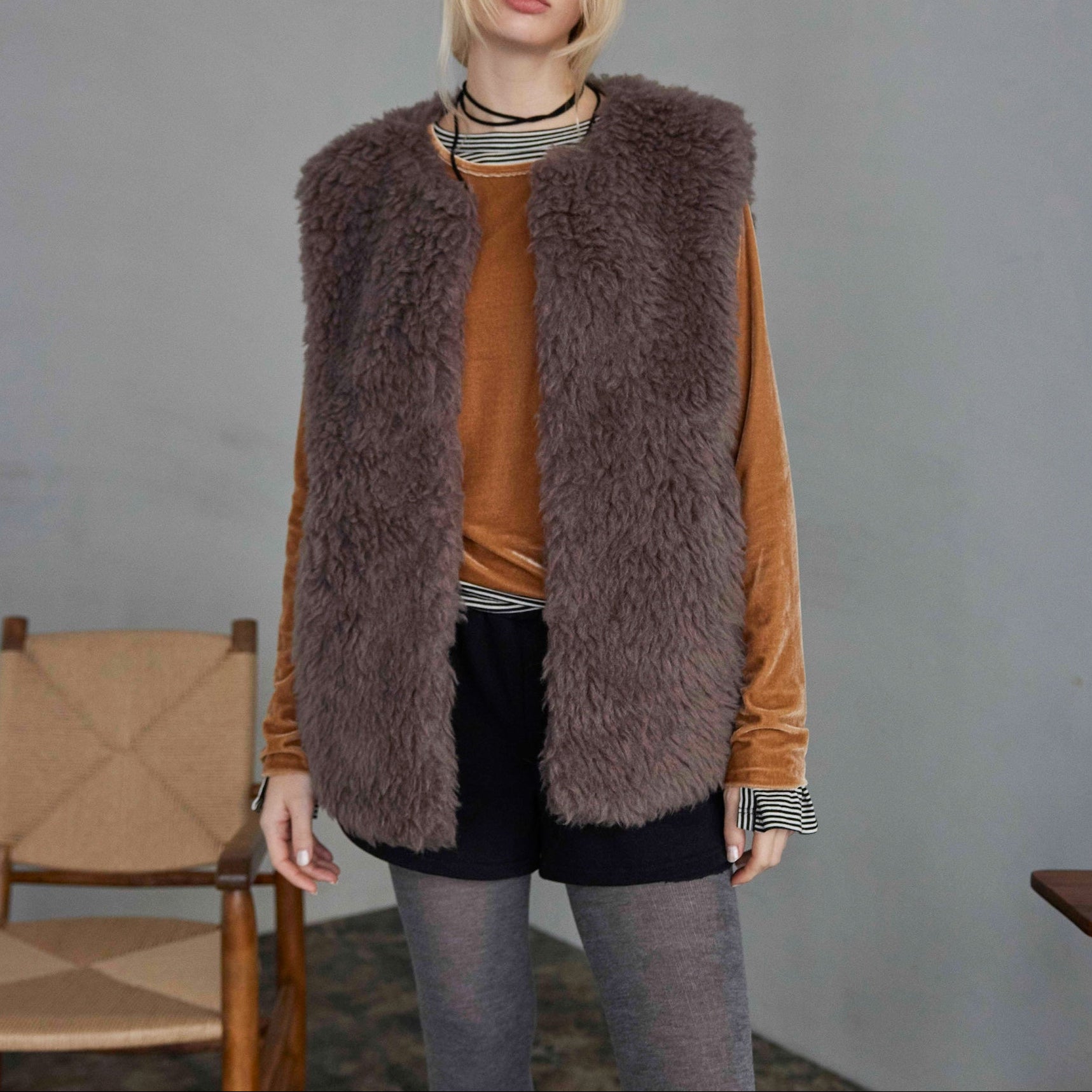 Wool mix BOAオーバーベスト