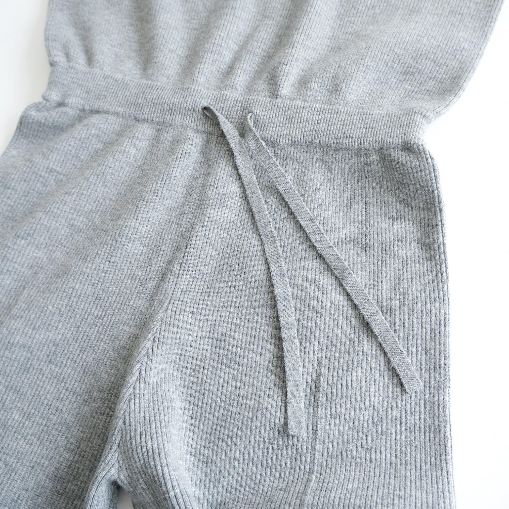 Key neck knit all-in-one