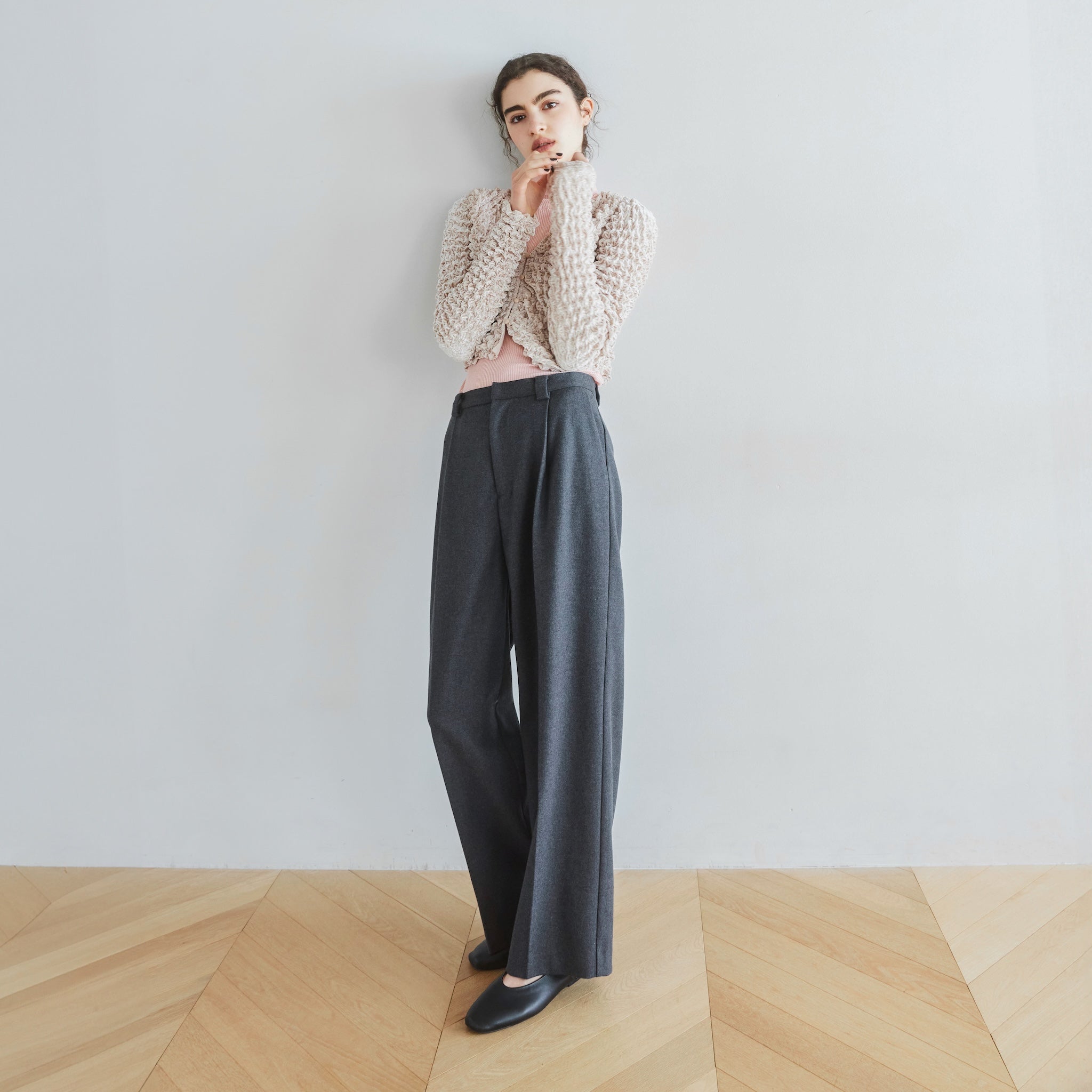 Low waistスラックスパンツ