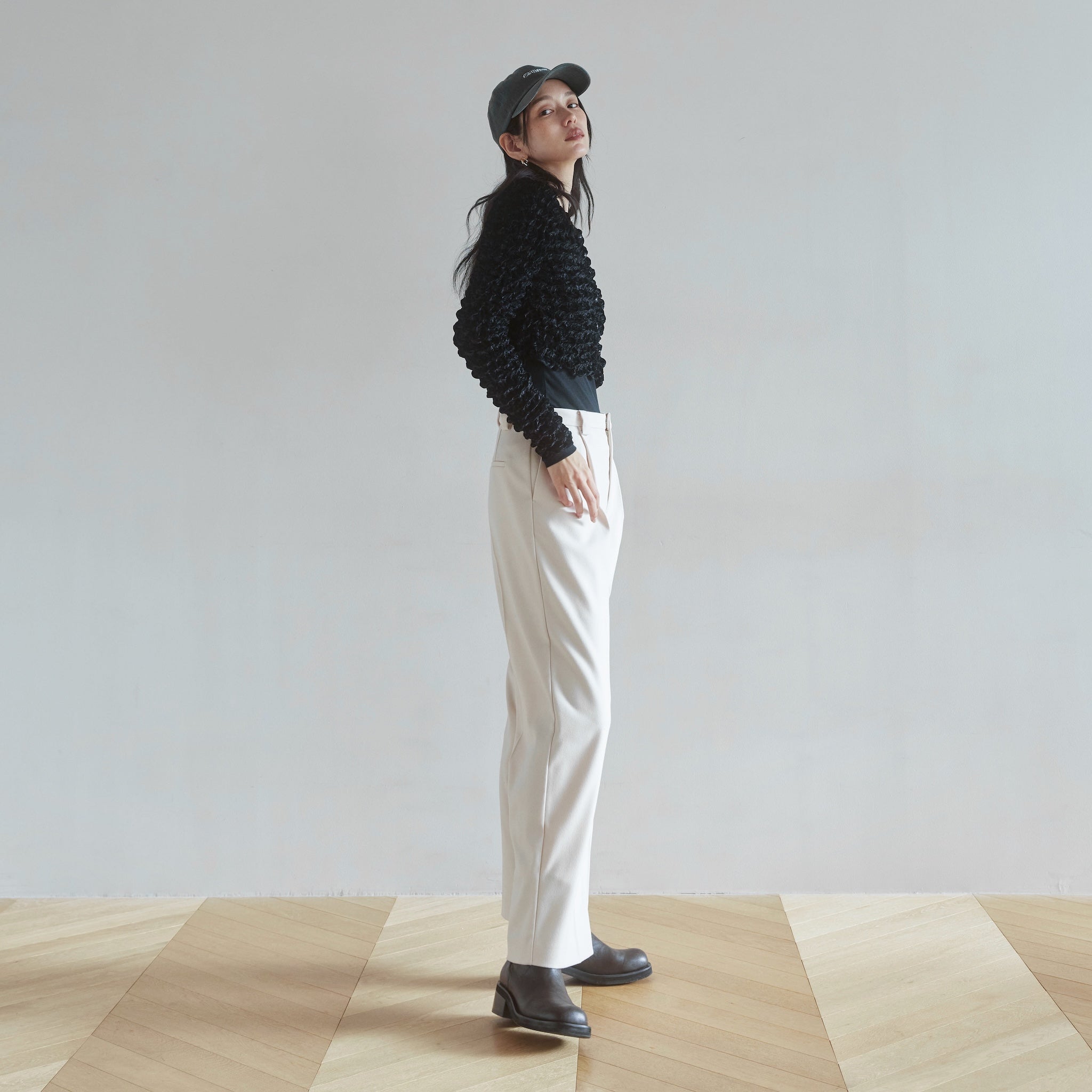 Low waistスラックスパンツ