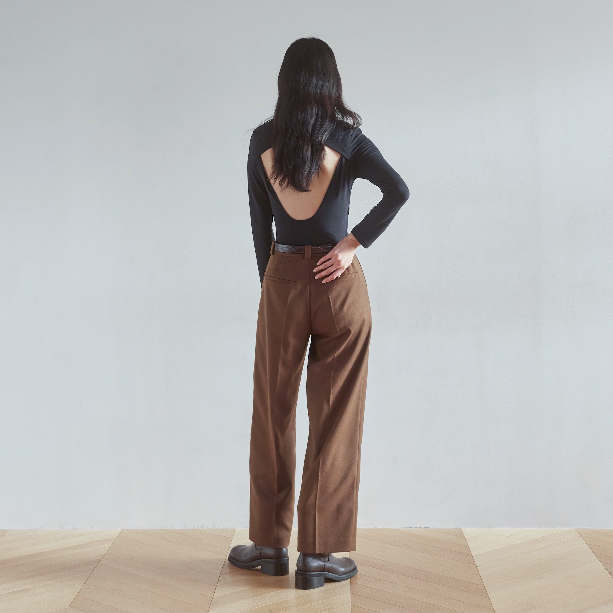 Low waistスラックスパンツ