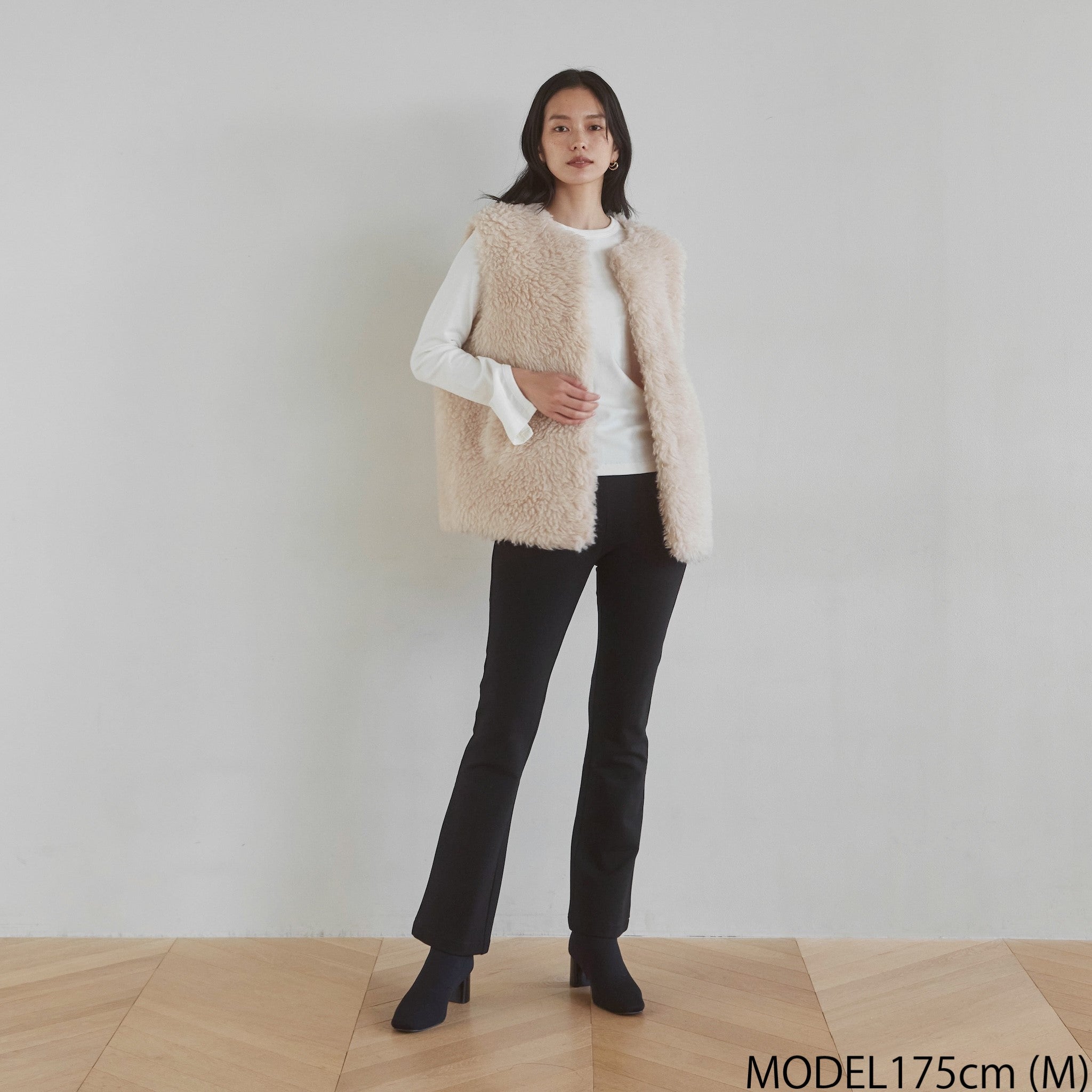 Brushed Slimストレッチフレアレギパン