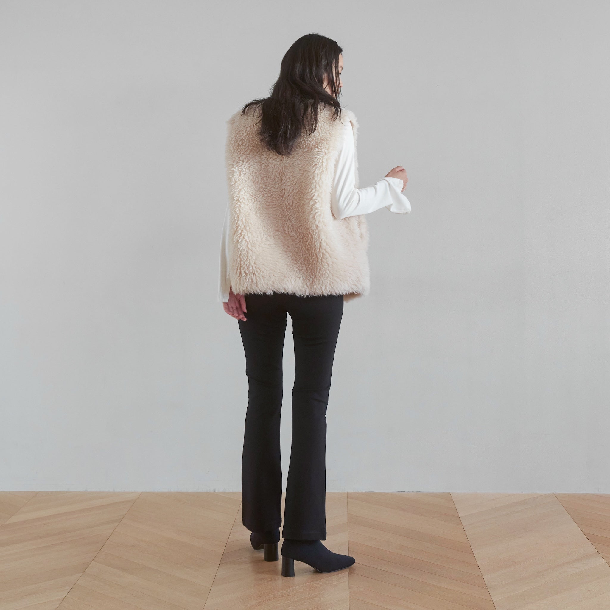 Brushed Slimストレッチフレアレギパン