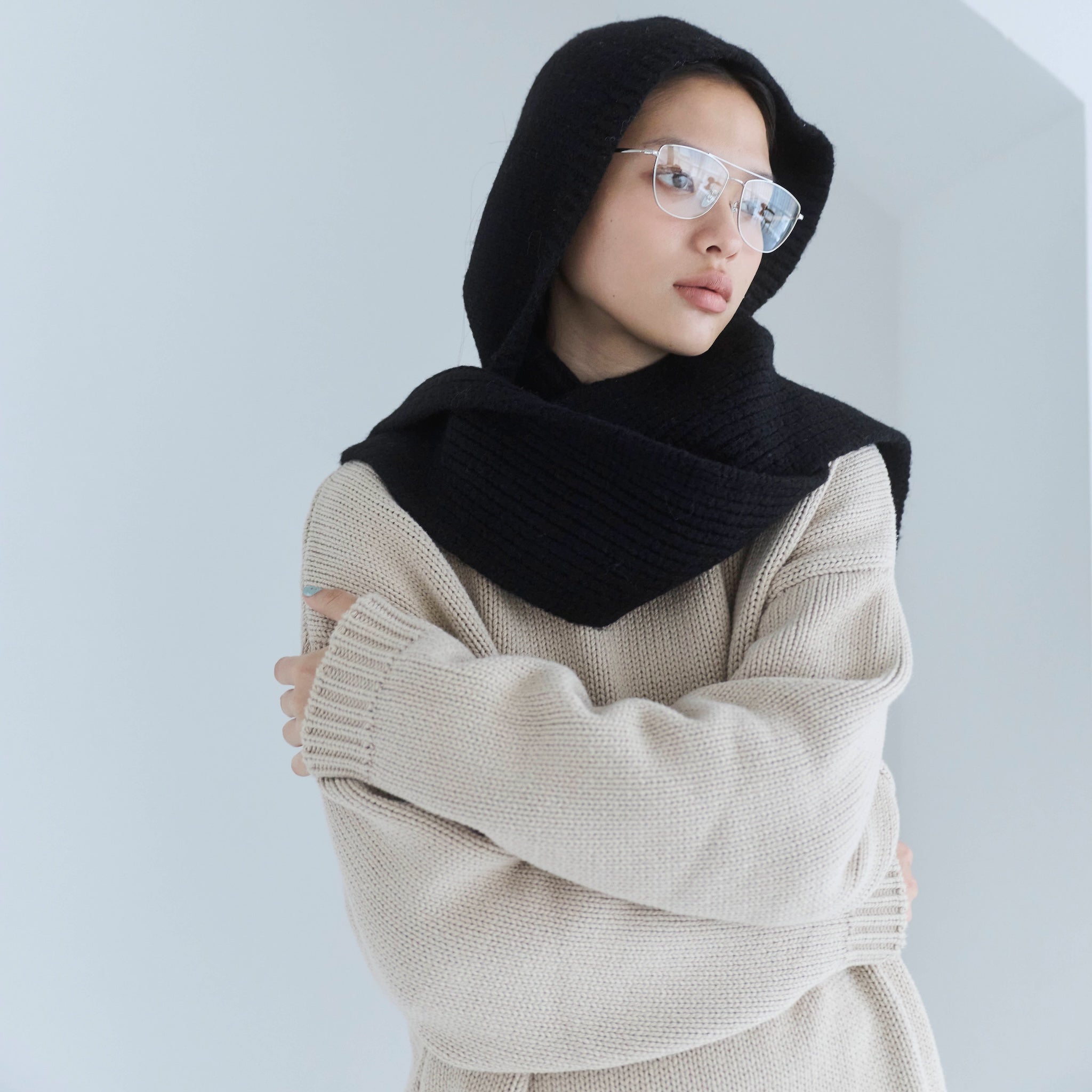 シールームリン　Fringeフーディーマフラー Fringeフーディーマフラー